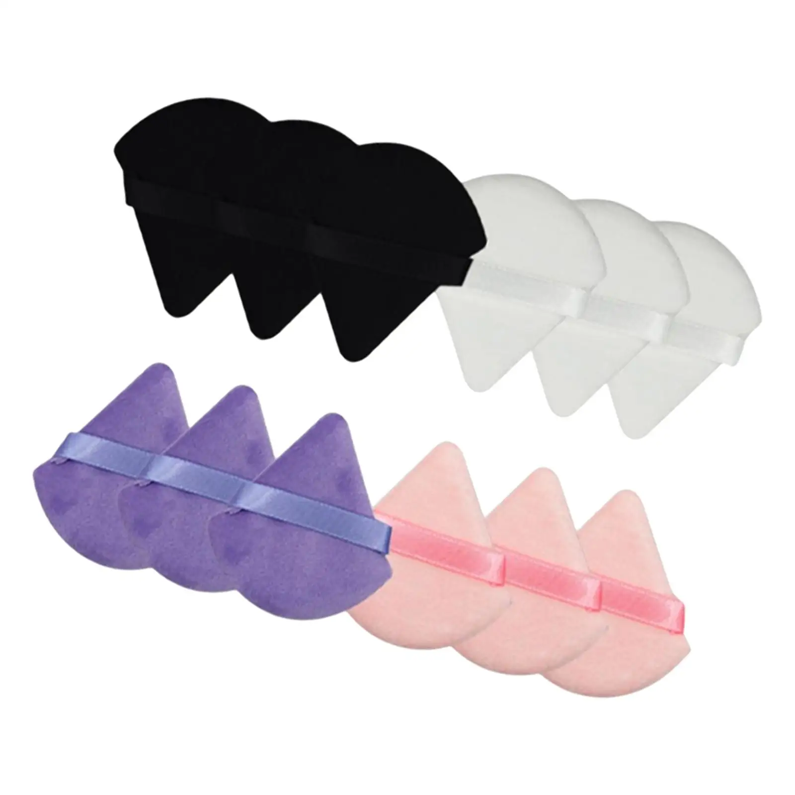 1Set Triangle Powder Reusable Cosmetic Sponge for Loose Powder Foundation Contouring