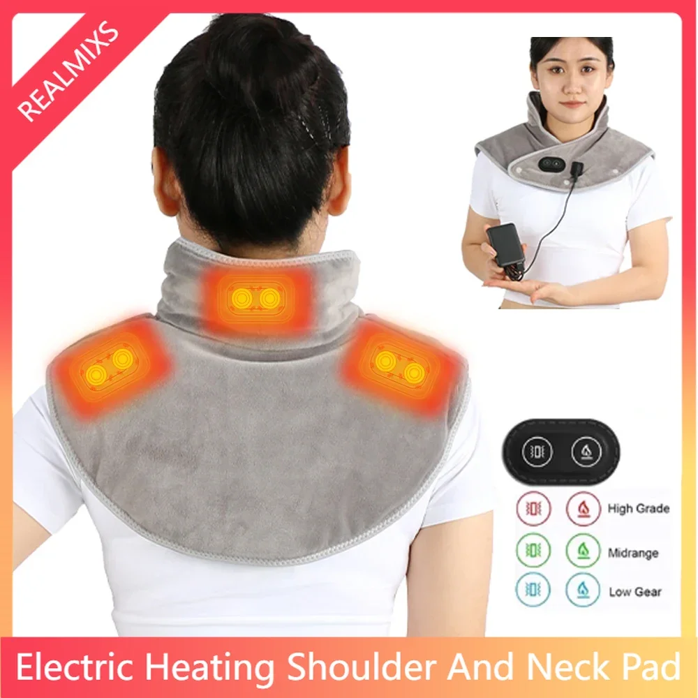 Best of Electric Shoulder Heating Pad For Shoulder Pain Relief Back Brace Three Gear Hot Compress Washable Neck Shoulder Shawl Warmer Reviews & Tips