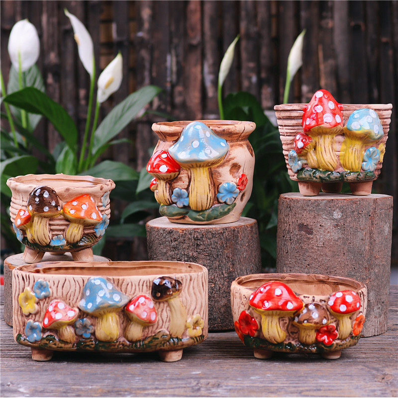 Long Oval Mushroom Plant Pot 3 | Long Oval Mushroom Plant Pot 13