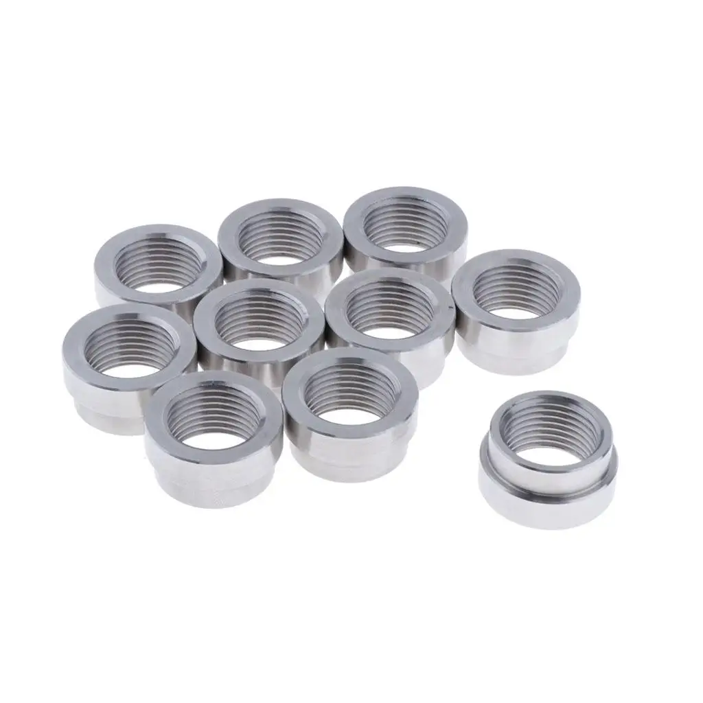 10x Car Exhaust O2 Sensor Bung Plug Nut Mount 25MM M18X1.5 Weld on Fittings