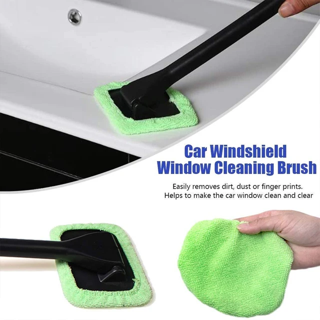Windshield Cleaner Microfiber Car Window Cleaner with 4Pad Extendable  Handle and Spray Bottle Auto Interior Exterior Glass Wiper - AliExpress