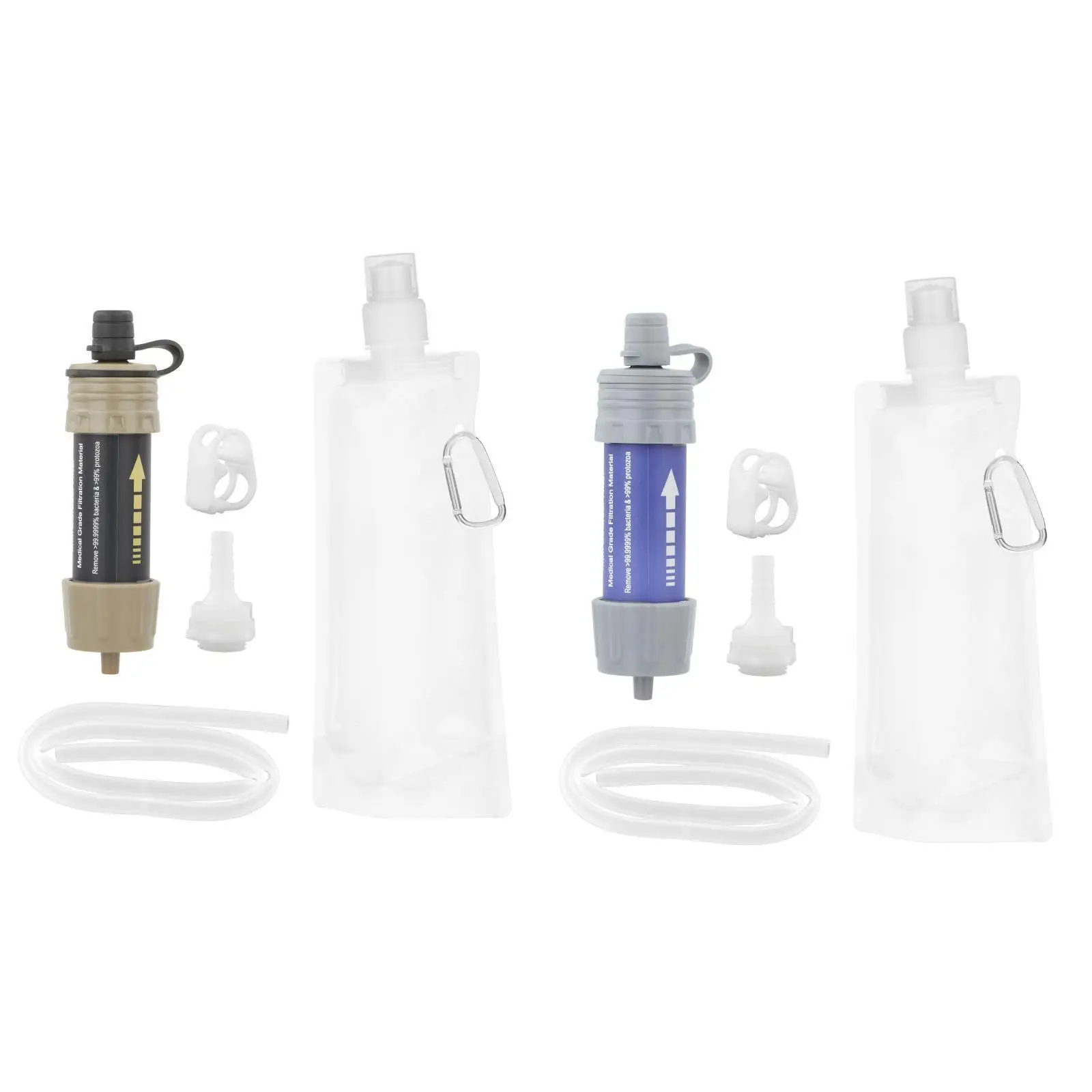Portable Water Filter Straw Kit Outdoor Water Filter Personal for Emergency