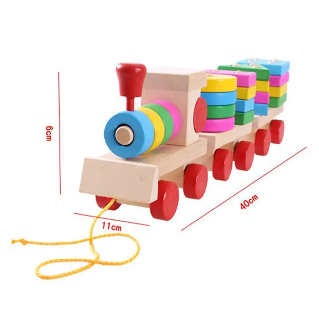 Stack And Sort  Kids Wooden Shape Color Recognition Educational Toy