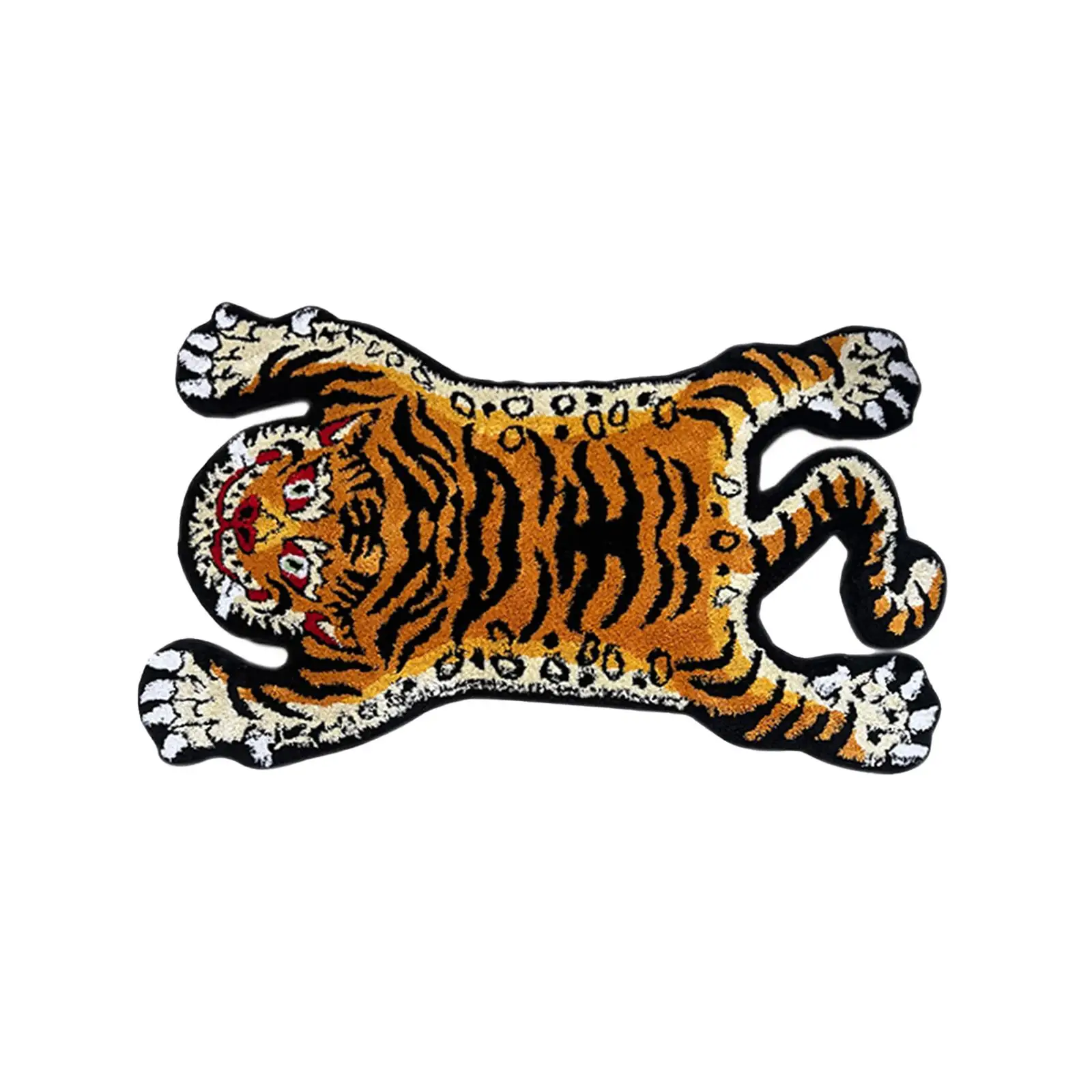 Tiger Rug Tiger Carpet Washable Small Area Rug Animal Shaped Rug for Kid`s Room