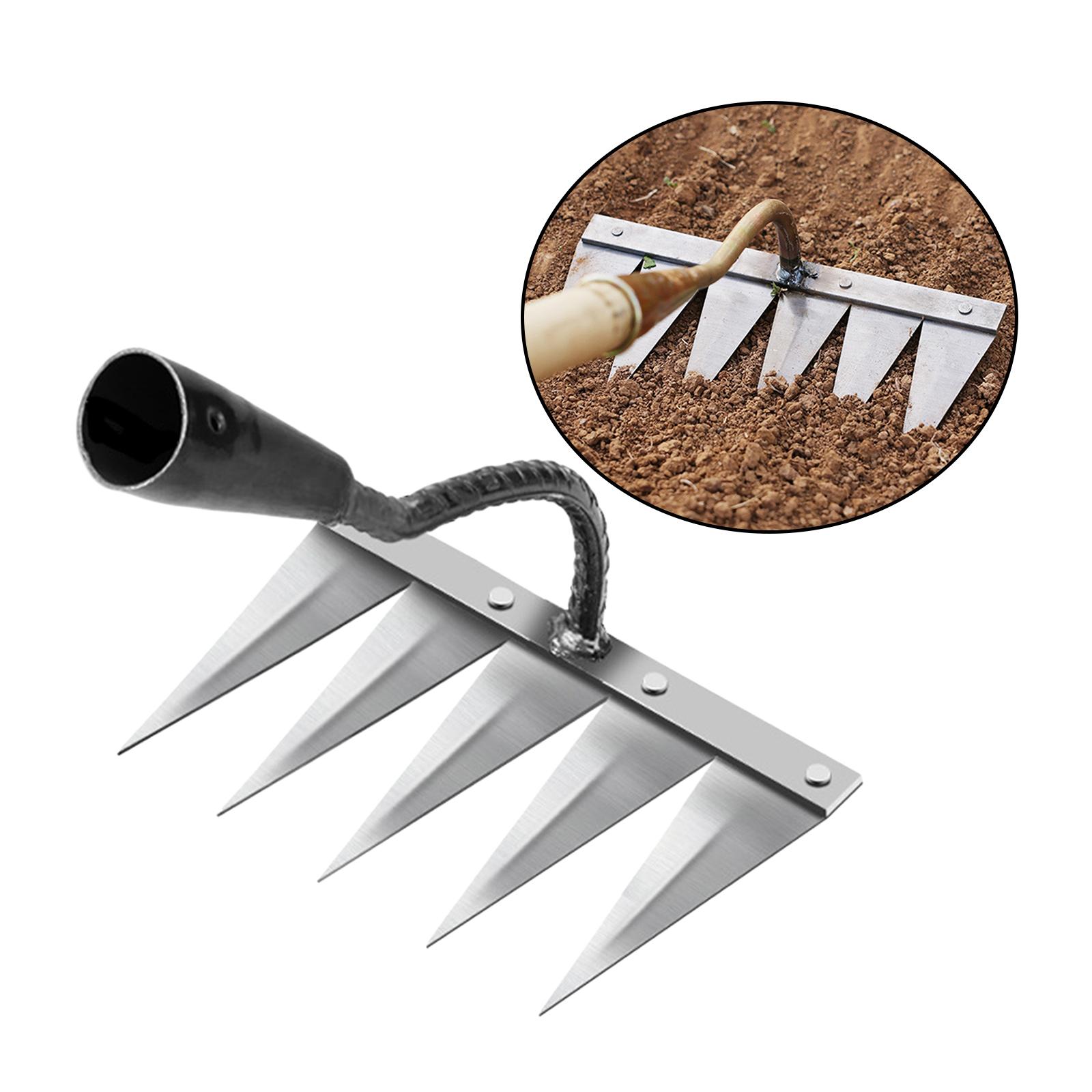 Gardening Hoe Weeding Rake with Glove Agricultural Tools Grasping Raking Loosening Soil Artifact Harrow Agricultural Tool