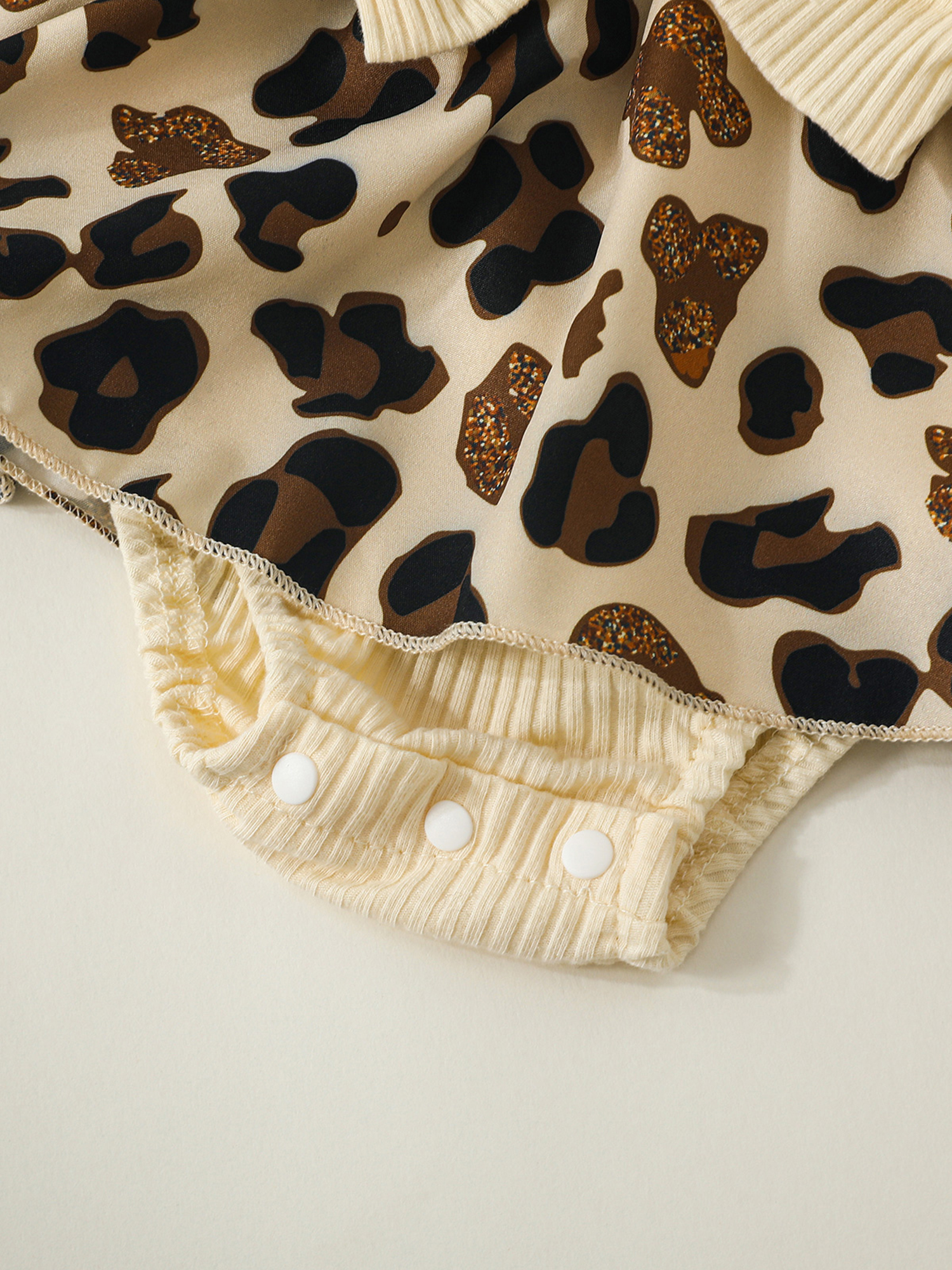 Baby 2 Stück Sommer Outfits ärmelloses Stram pler kleid mit Leoparden muster und Stirnband – Detail 10