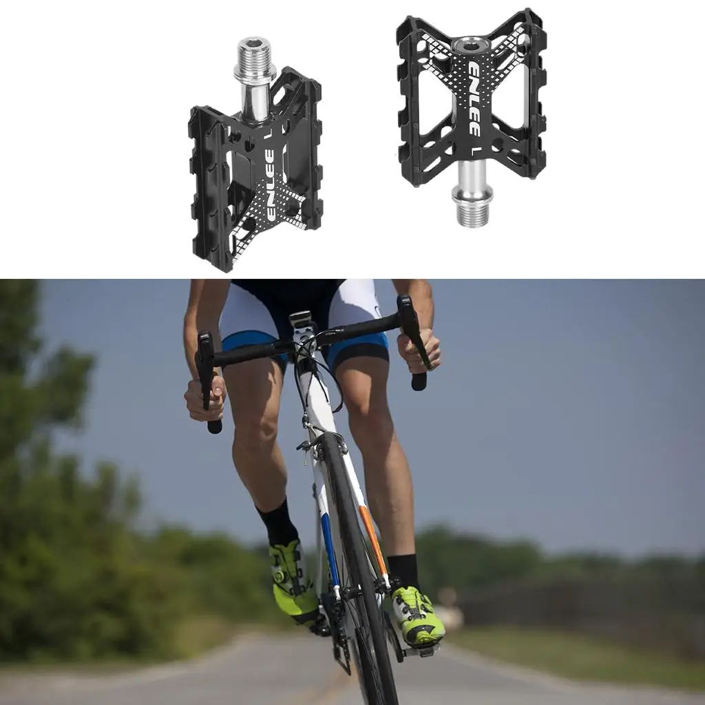 Road Mountain Bike Pedals Aluminum CNC Non-Slip BMX Wide Pedals