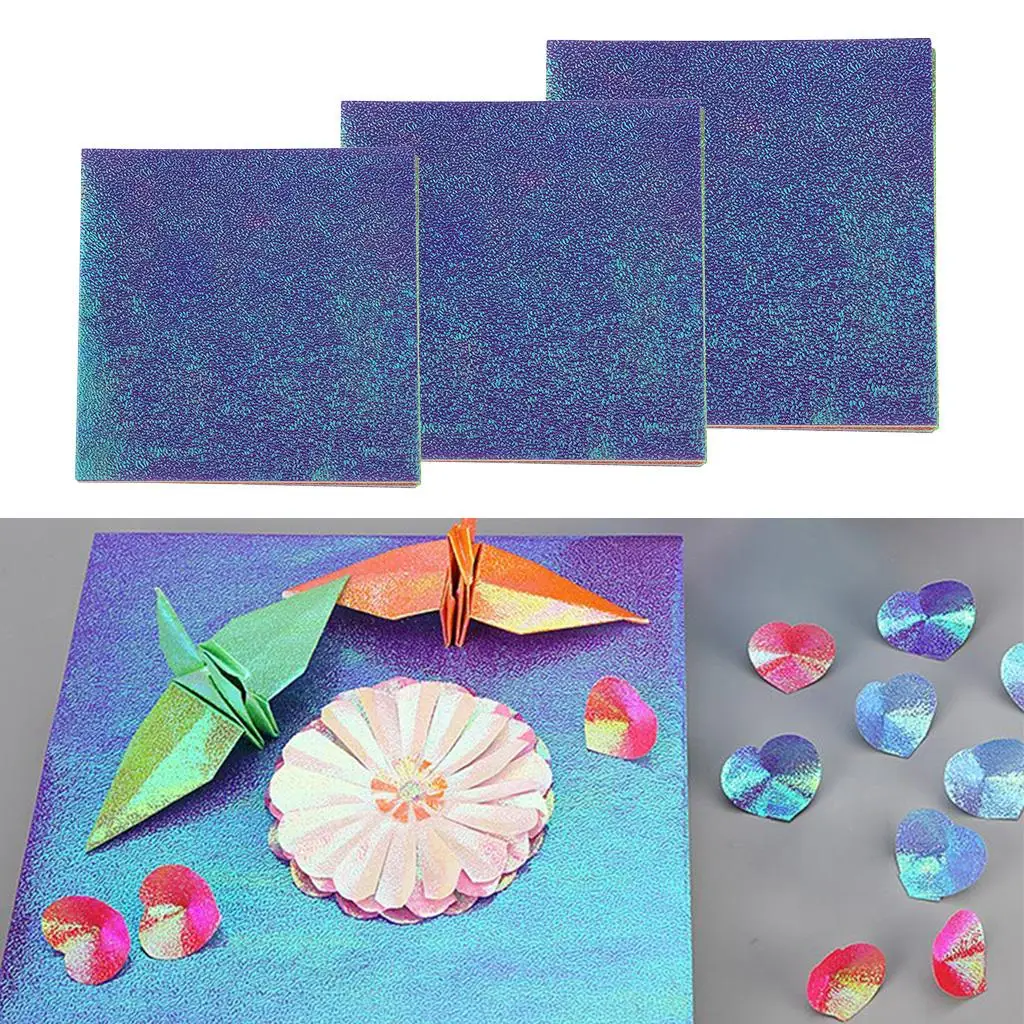 50 Multicolored Sheets Origami Paper / Color Gradient Origami Paper for Children And Adults / Square