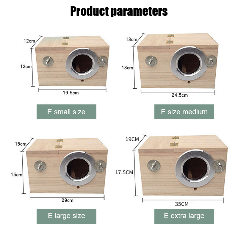 Title 2, Wood Bird Breeding Box Parakeet Nest Box Budgie...