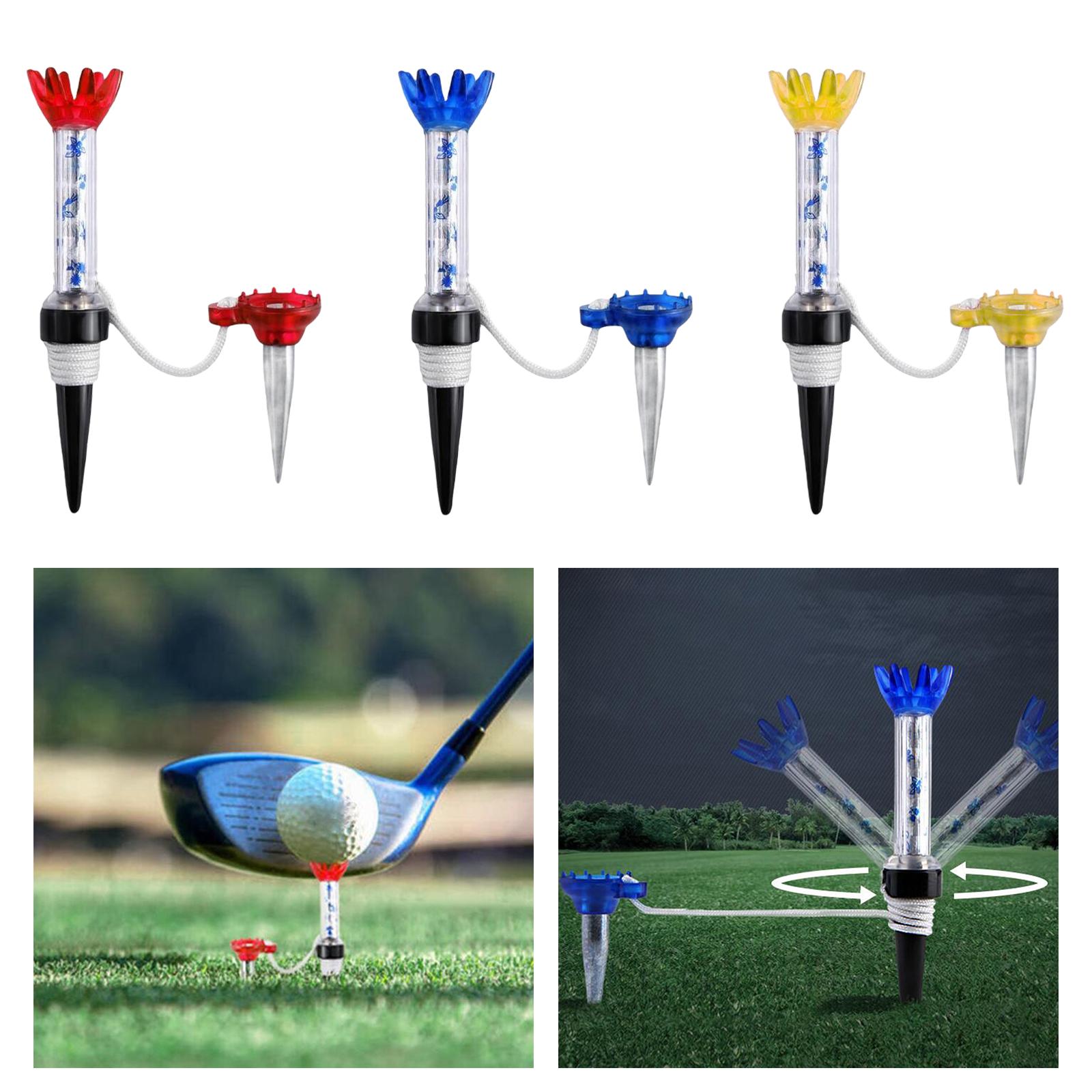Magnetic Golf Tee 8-Prongs Ball Holder Hitting 360° Rotation Crown Tees Golfer Practice