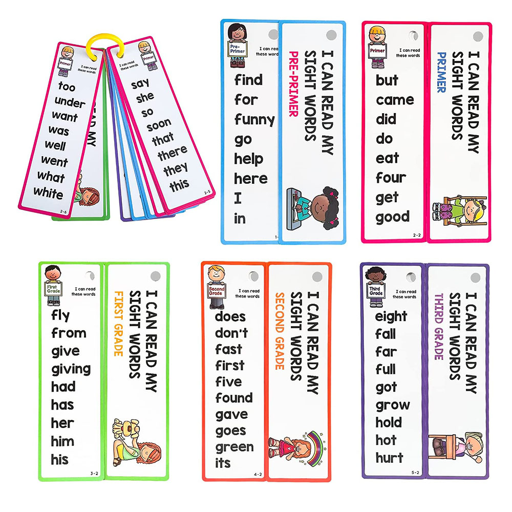 220 Sight Words English Cards Flashcard for Toddler Kids Learning Toys Kit  5 Levels Preschool Educational Supplies Montessori | AliExpress