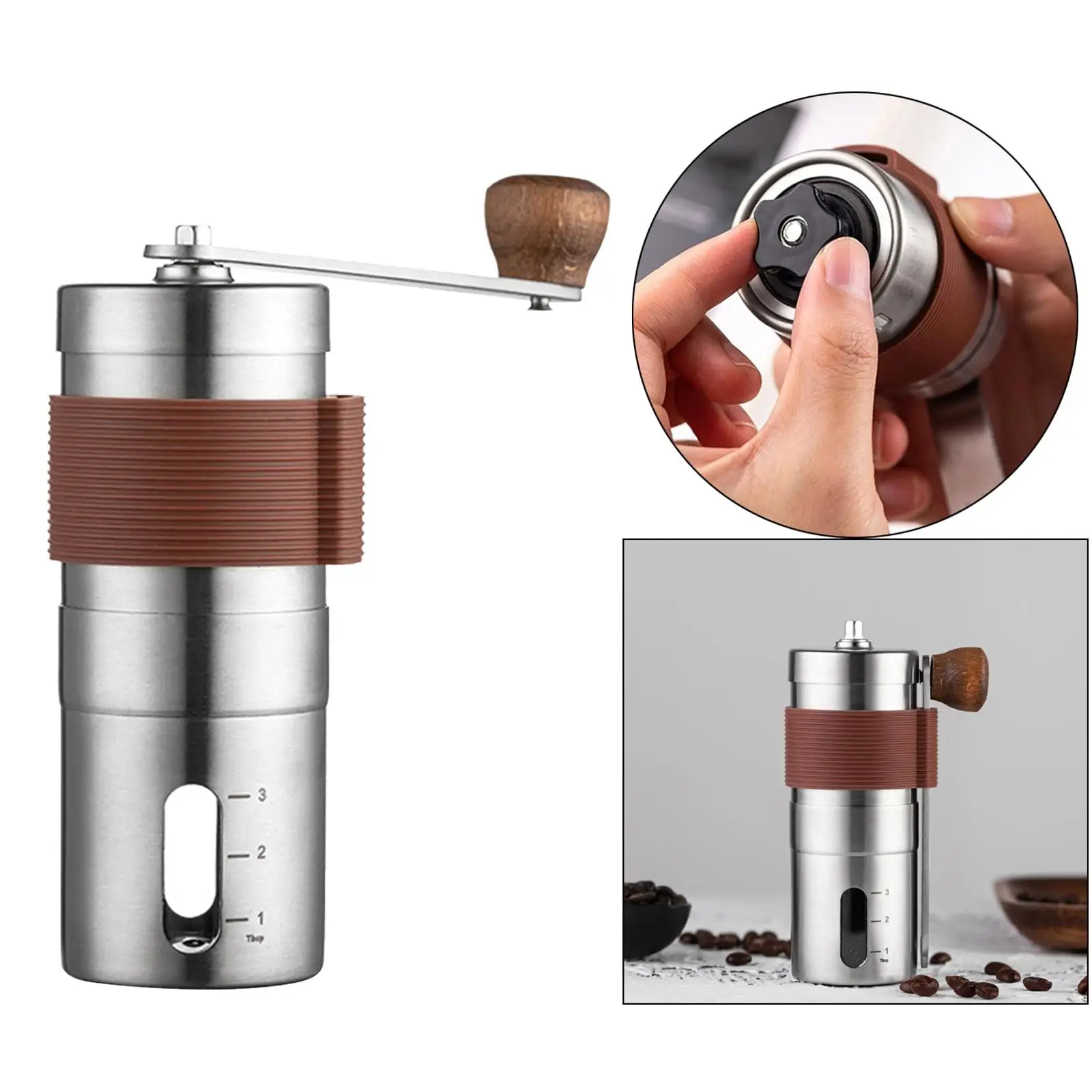 30g Capacity Manual Coffee  Hand  Coffee Mill with Adjustable Setting for 