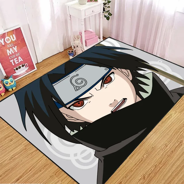 Compra online de Naruto sasuke akatsuki sharingan rinnegan impresso tapetes  redondos tapete antiderrapante redondo para sala de estar