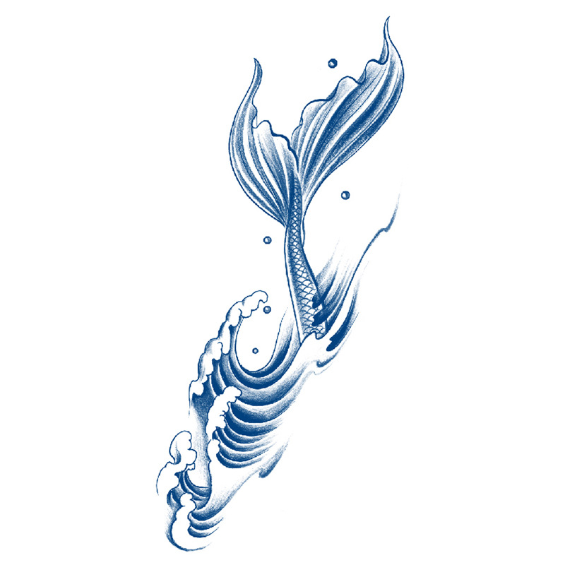 Tatuaje adhesivo a prueba de agua, tatuaje de Animal personalizado que dura 15 días, tatuaje de jugo, pegatina para brazo y pantorrilla, tatuajes temporales, arte corporal_voghion.com