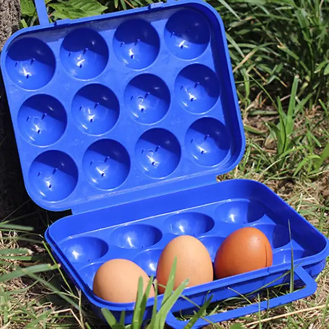 1pcs Anti-collision Home Refrigerator Fresh-keeping Egg Storage Box Kitchen  Snap-on Lid With Stackable 18-grid Egg Box In Random Colors