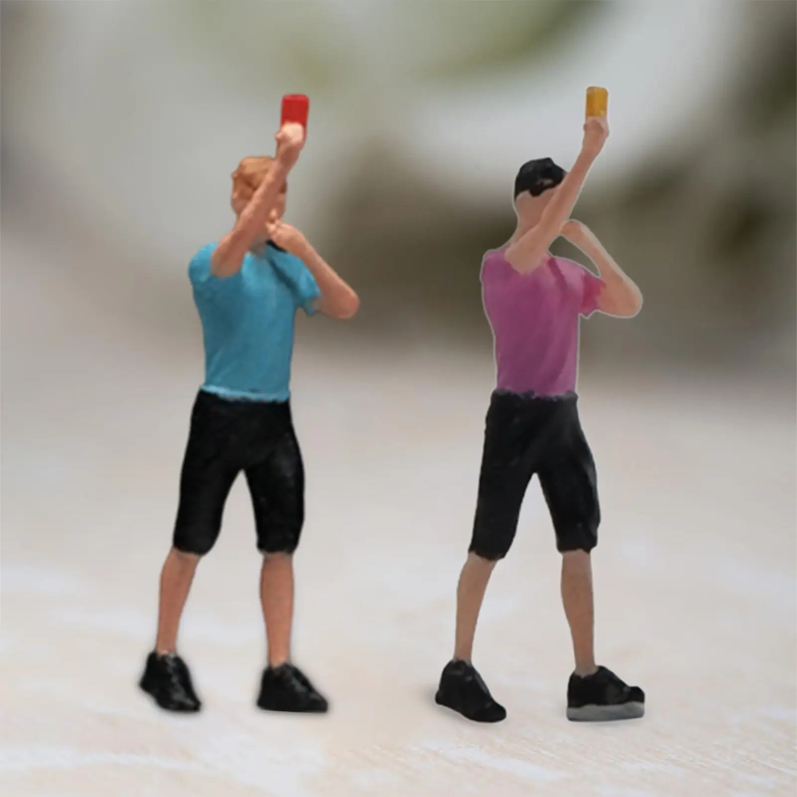 1:64 People Figures Sand Table Ornament DIY Crafts Miniature Referee Figurines for Micro Landscapes Photography Props Decoration