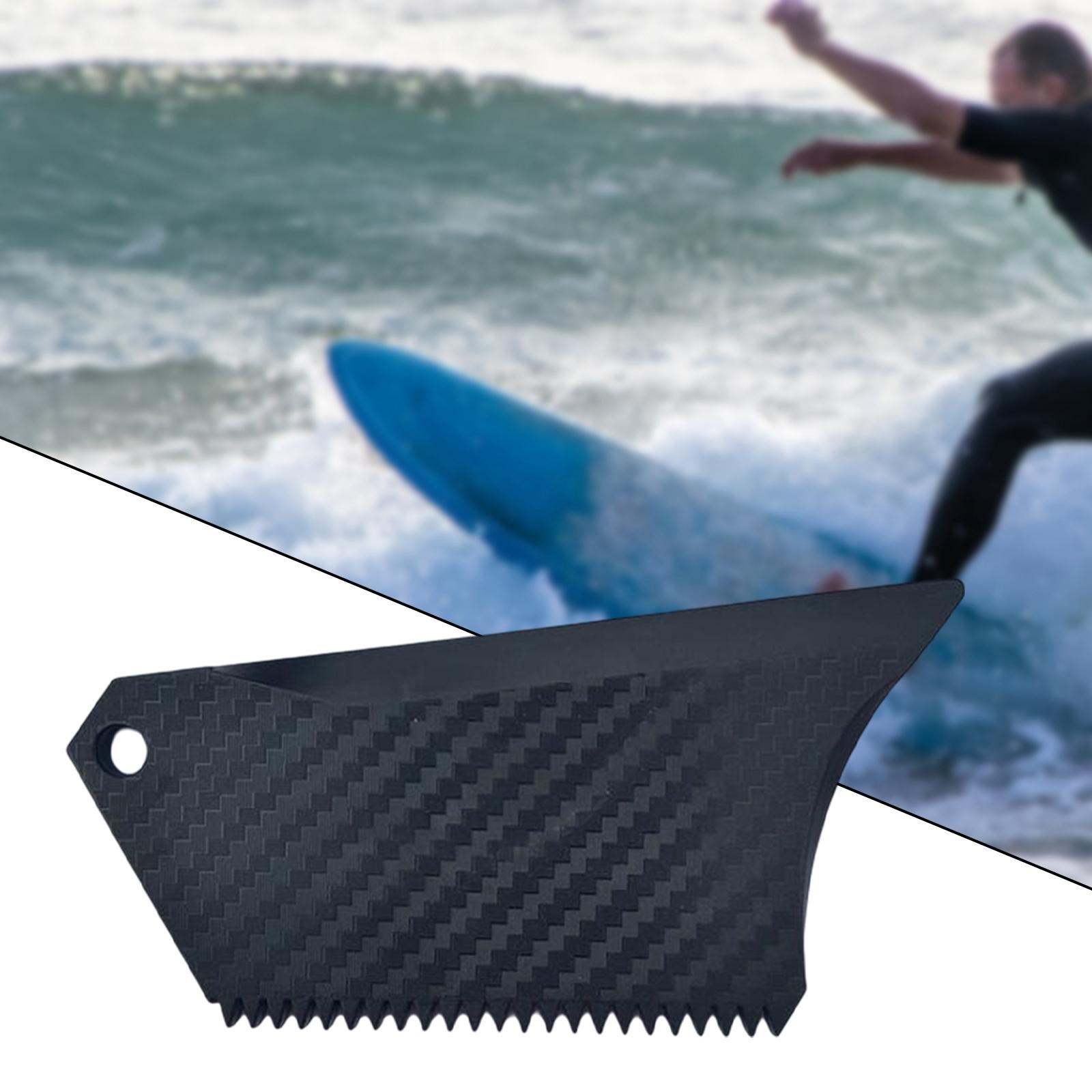 Portable Surfboard Wax Comb Black Cleaner Tool Jagged Edges Keychain Hole PP Accessory Remover for Water Sports Surfboard