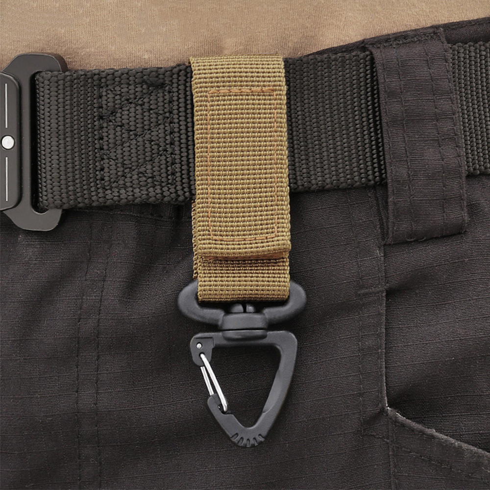 Outdoor Nylon Molle Taktische Rucksack Karabiner Schlüssel Haken Gurtband Schnalle System Gürtel Schnalle Hängen Camping Klettern Zubehör – Detail 6