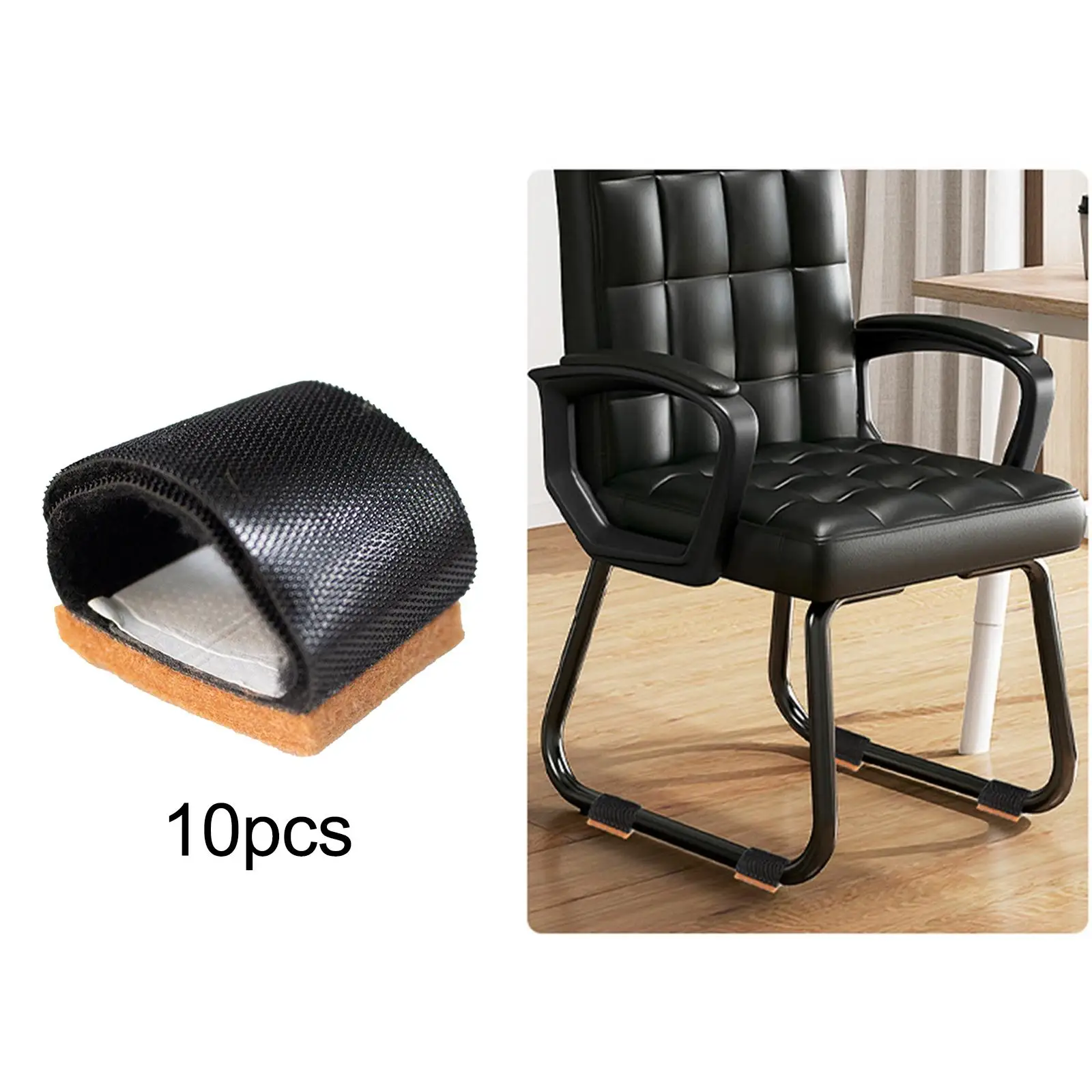 10Pcs Furniture Leg Pad Non Slip Chair Leg Protect for Patio Office Shop