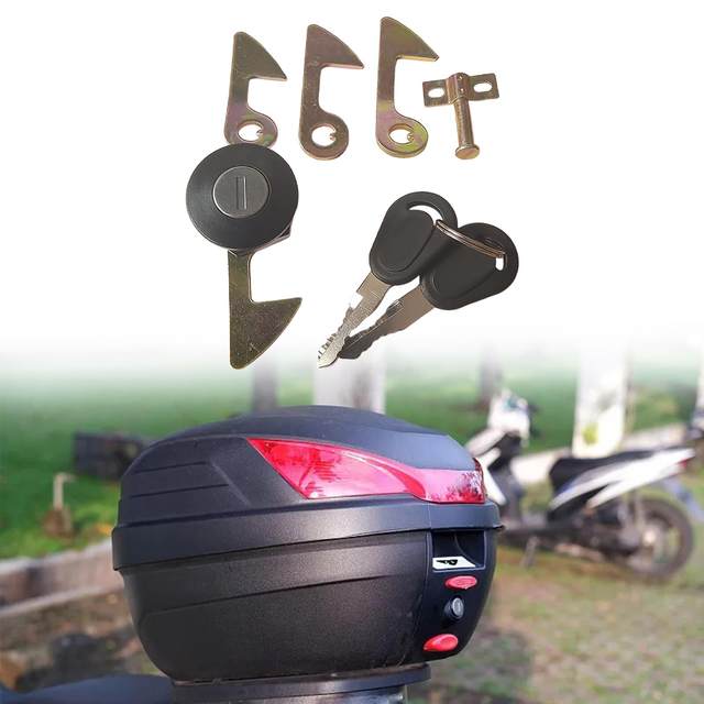 Serrure De Coffre Moto/Scooter - Verrouillage Sécurisé - Aluminium - Installation Facile