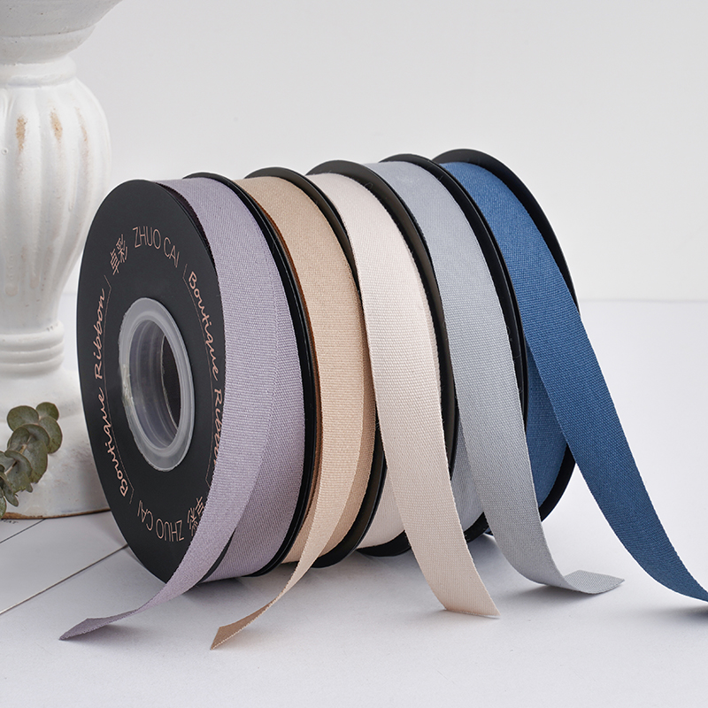 Description Picture 3 of item20yards/roll wide 15mm Plain Weave cotton Webbing Gift box Bouquet packaging ribbon DIY manual clothing backpack accessories