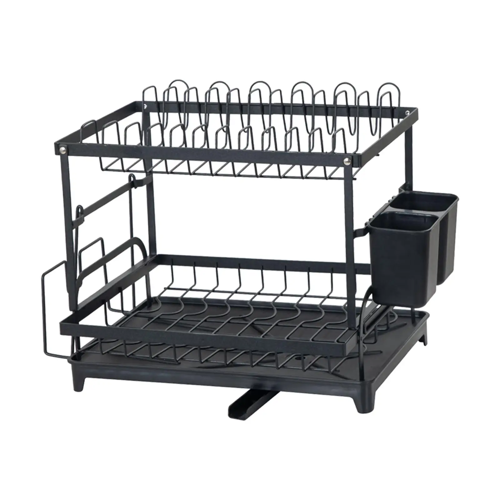 Plate Drainer Rack, Dish Drying Rack with Drainboard Organizer, Rust Resistant