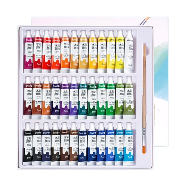 12/18/24 Color Gouache Paint Set High Quality Artist Painting Professional  Washable Watercolor 6/12ML Student Exam Art Supplies