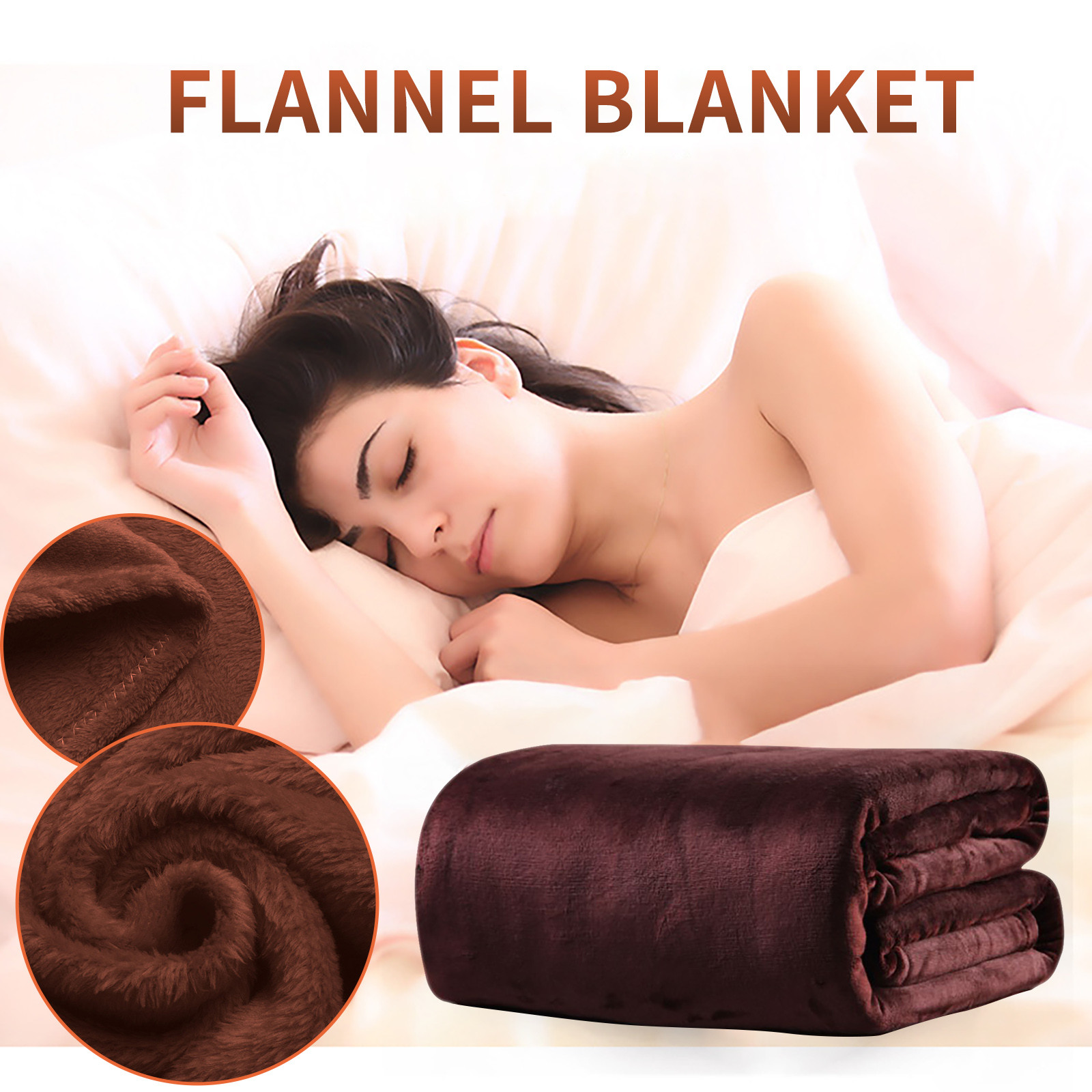 Title 6, Soft Warm Coral Fleece Blanket Winter Sheet Bed...