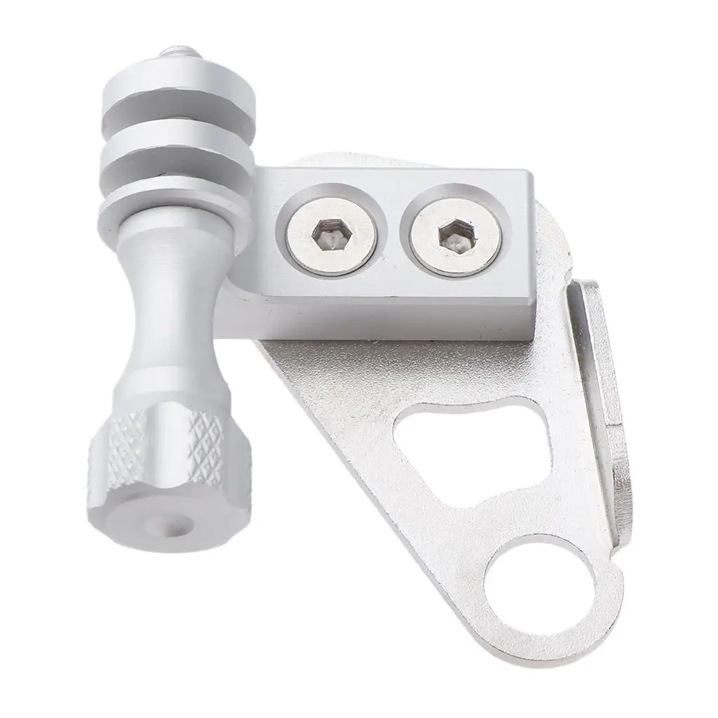 Universal Aluminum Motorcycle Left Camera Mount Bracket for Silver