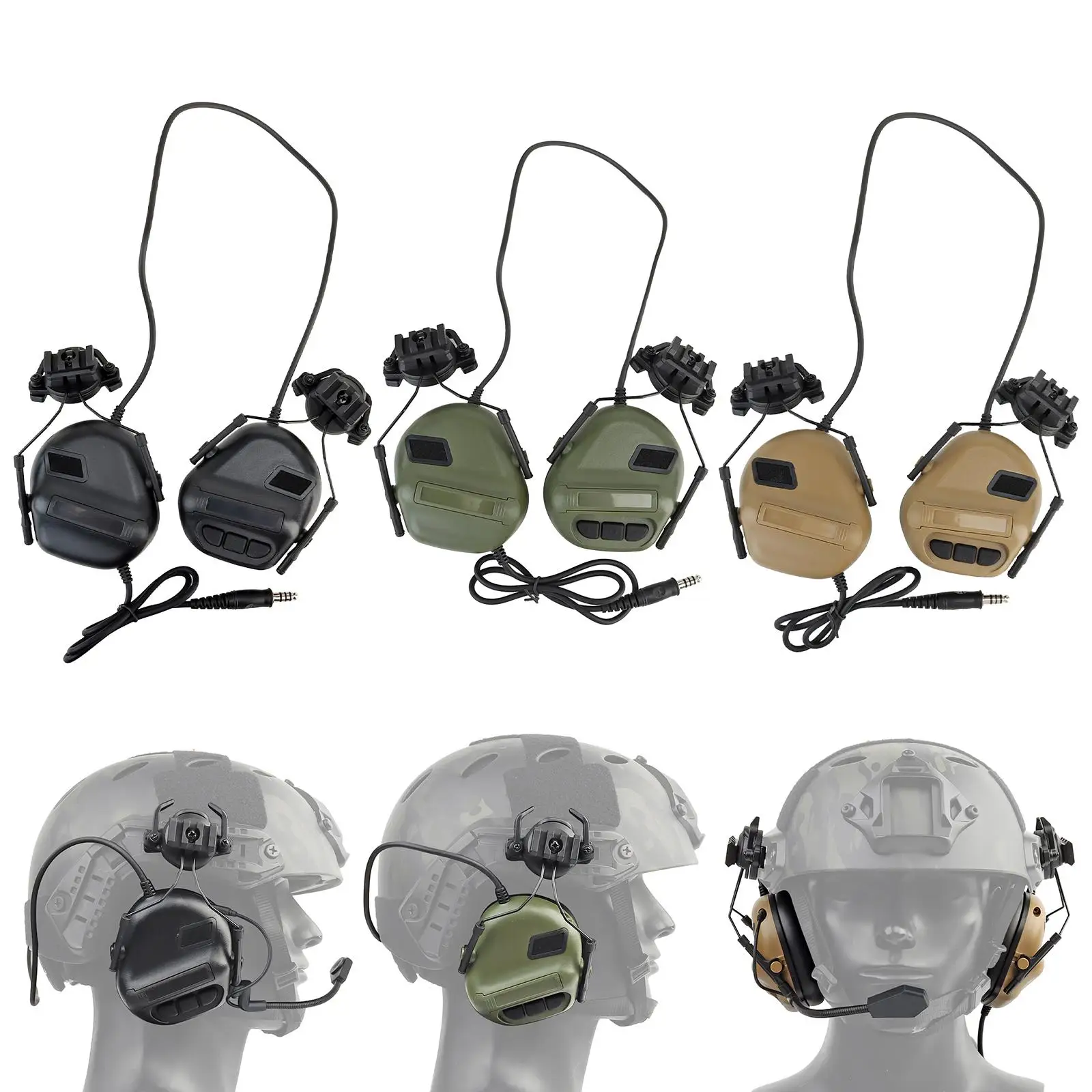 Electronic Ear Muffs Nrr 21dB Anti Noise Hearing Protection Snr 27dB Ear Defender for Team Activities Construction Mowing