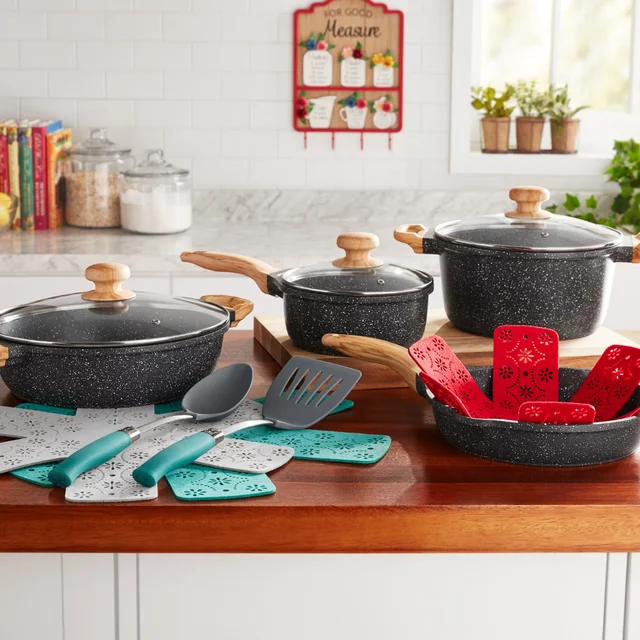 Pioneer Woman 10 Piece Pots and Pan Set 