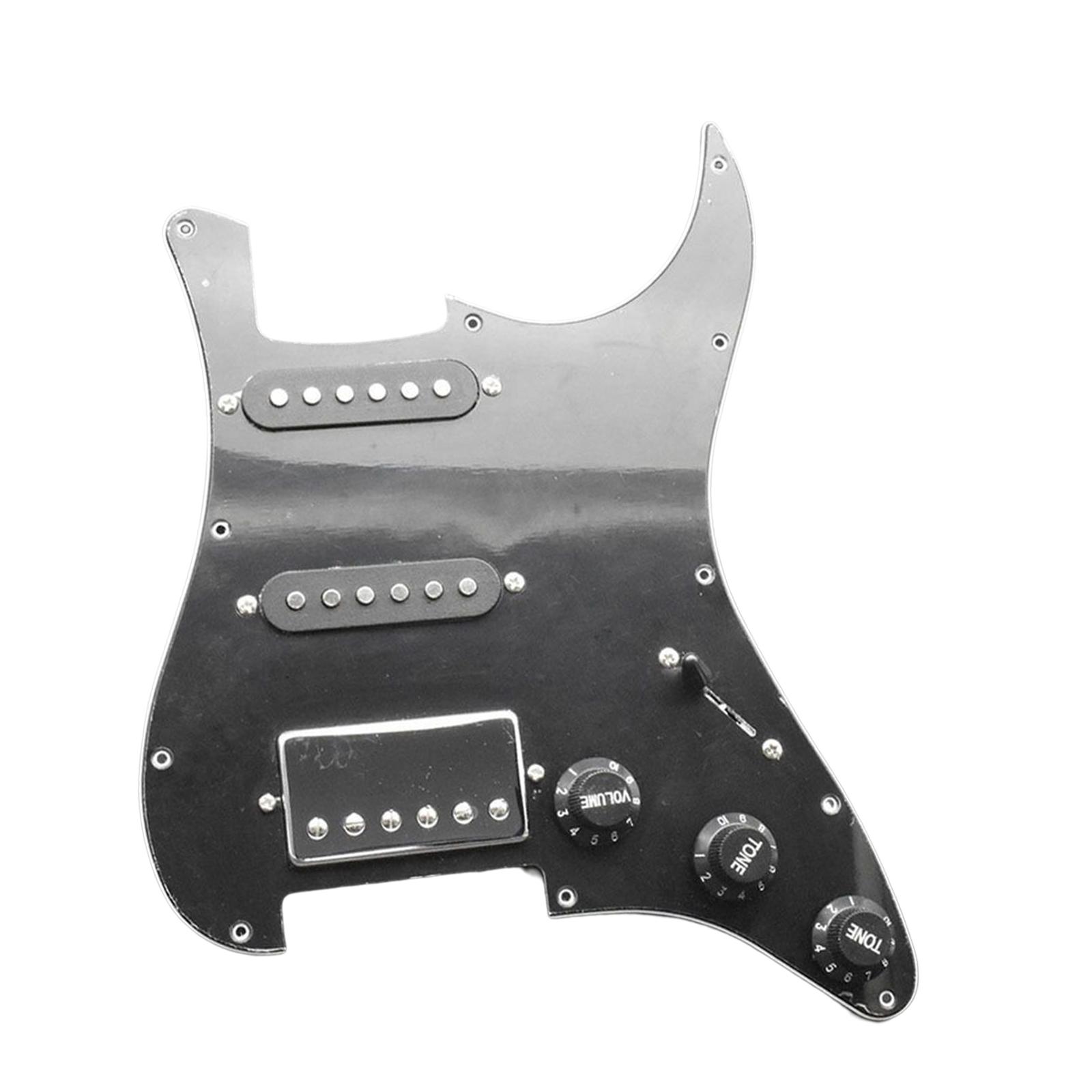 11 Hole Loaded Guitar Pickguard SSH with Push Pull Switch Prewired Scratch Plate