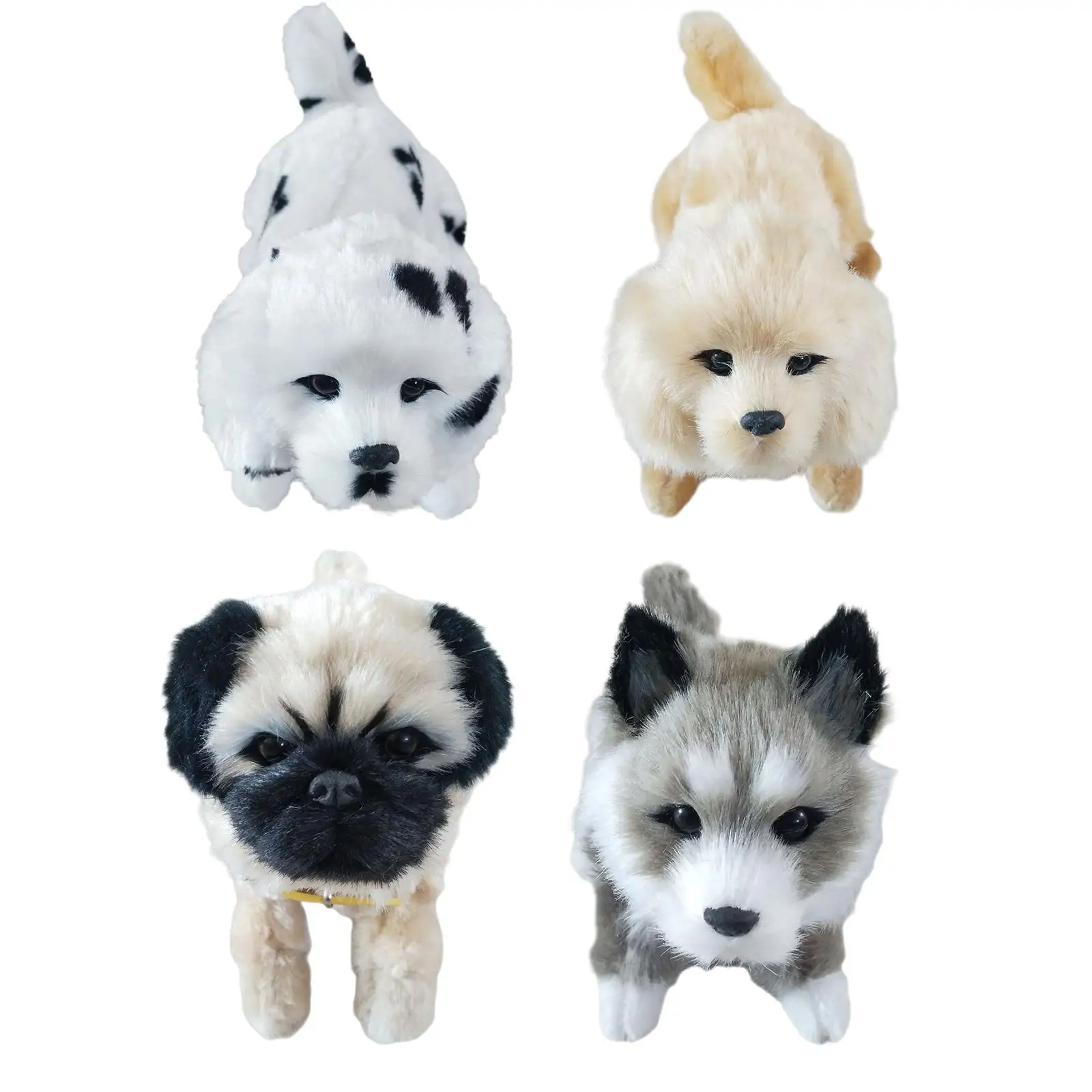 Plush Plush Dog Toys Companying Battery Operated Cute Soft Electric Flurfy Puppy Toy, for Gifts Birthday Hoilday Preschool Kids