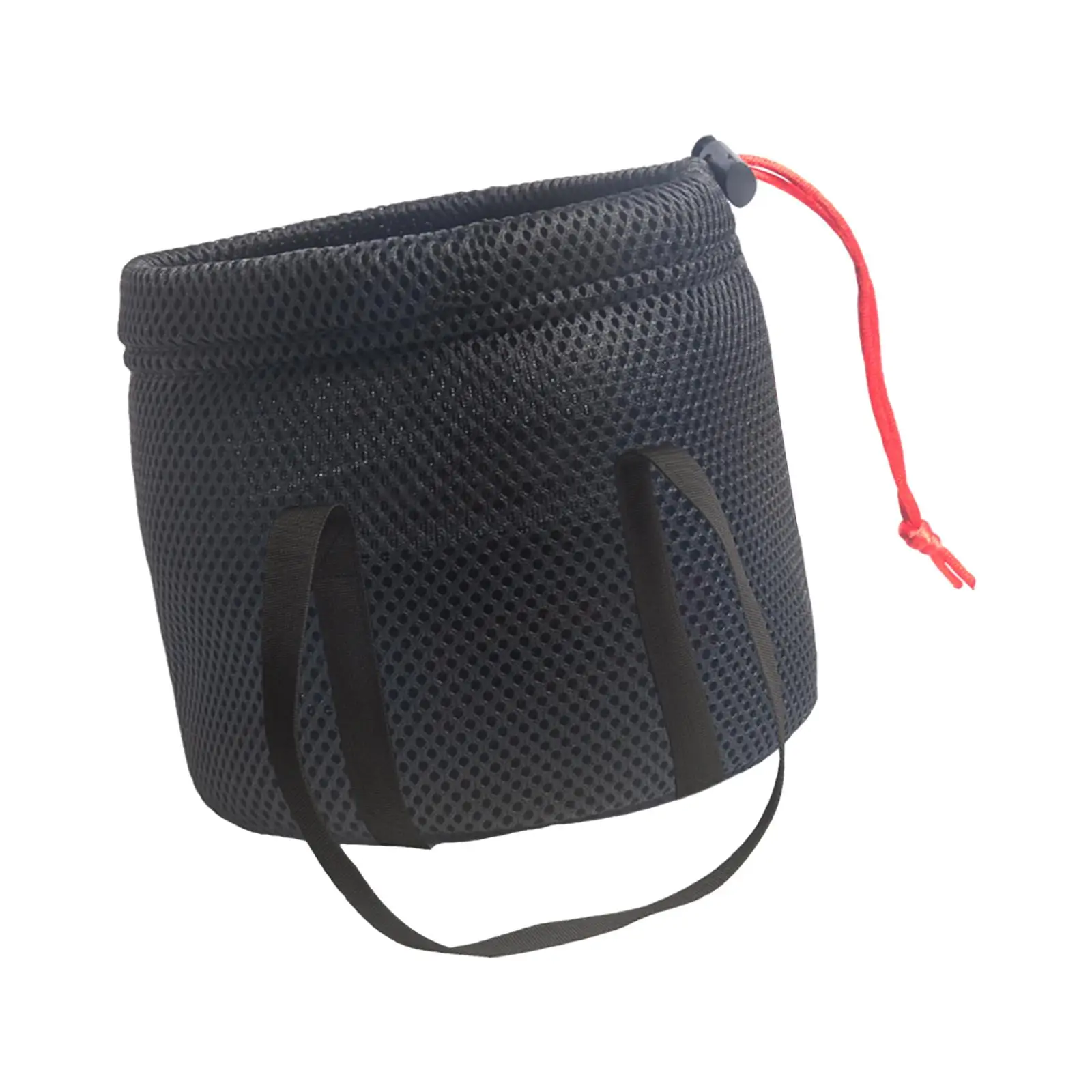 Camping Pot Storage Bag Drawstring Durable Black Protective Thickening Utensil Carrying Bag for Camp Supplies Beach Fishing BBQ
