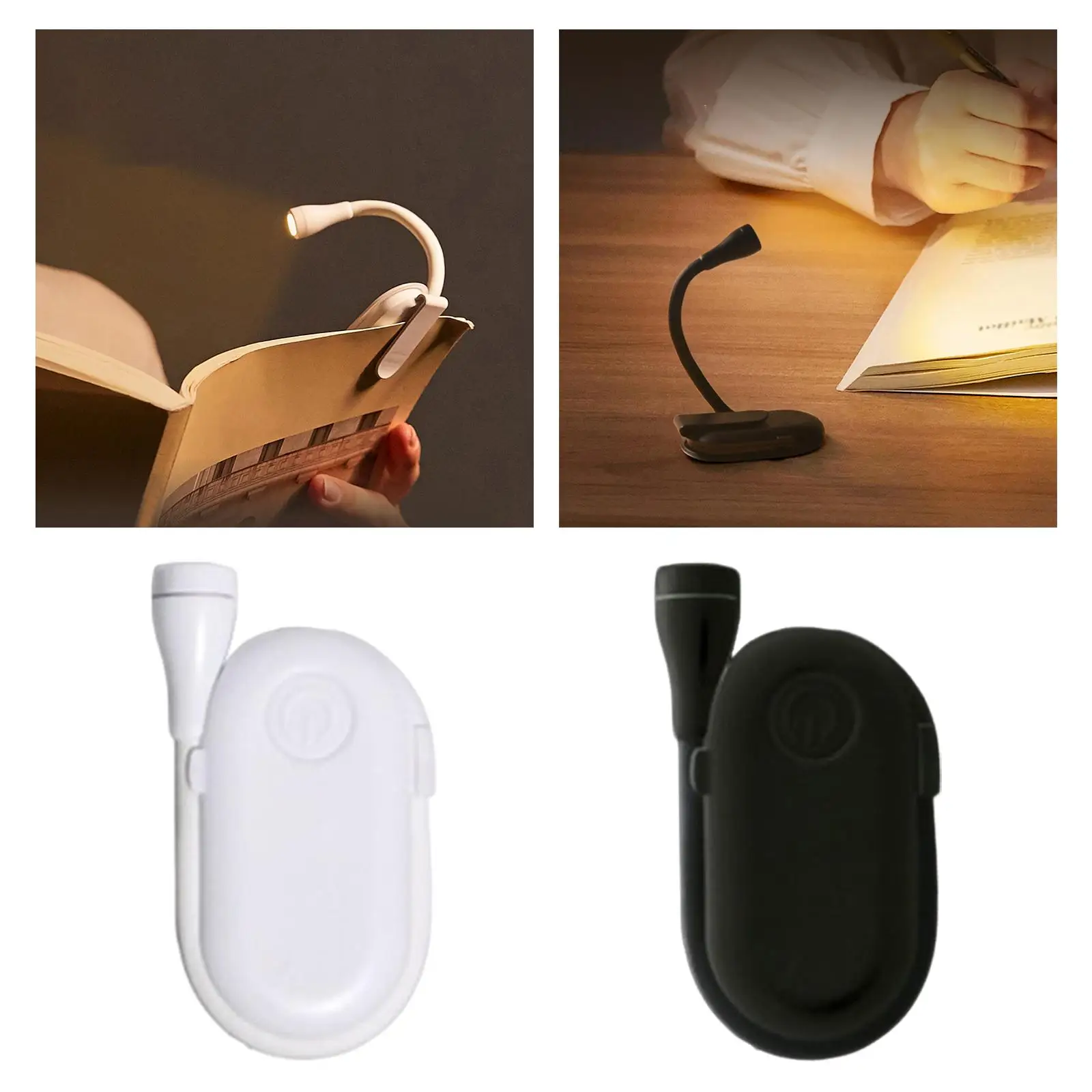 Eye Protection LED Clip On Reading Light Book Light Rechargeable Reading Lamp for Bed Books Music Stand Headboard Working