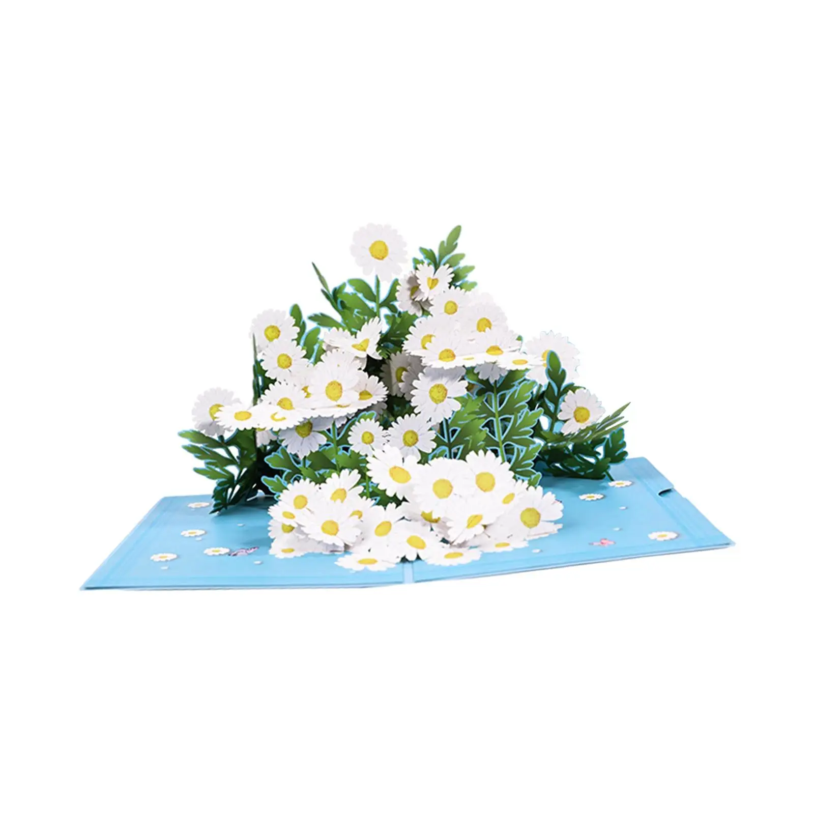 Daisy Bouquet Popup Card Best Wishes Holiday Greeting Card for Anniversary Graduation New Year Classroom Kids School Classroom