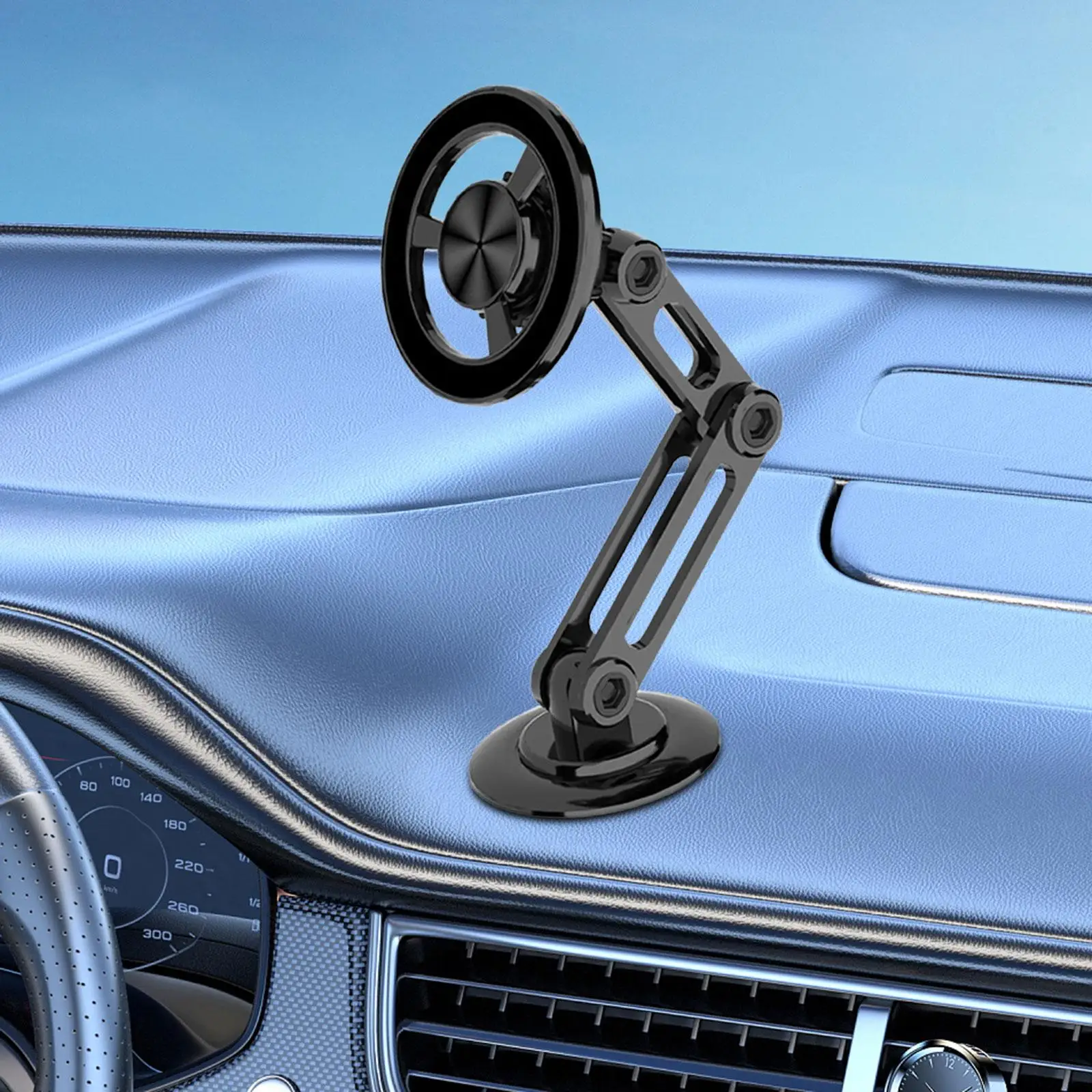 Phone Holder Folding Design Magnetic Car Mount for Dashboard
