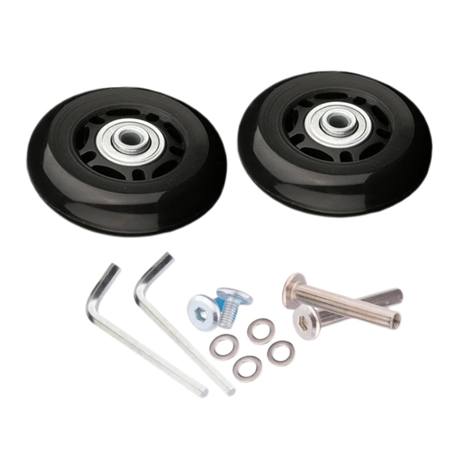 2 Teile/satz Gepäck Koffer Räder Lager Reparatur Kits Flexible Tragen Beständig Universal Rad Gummi Stumm Schraube Werkzeug Schwarz – Detail 1