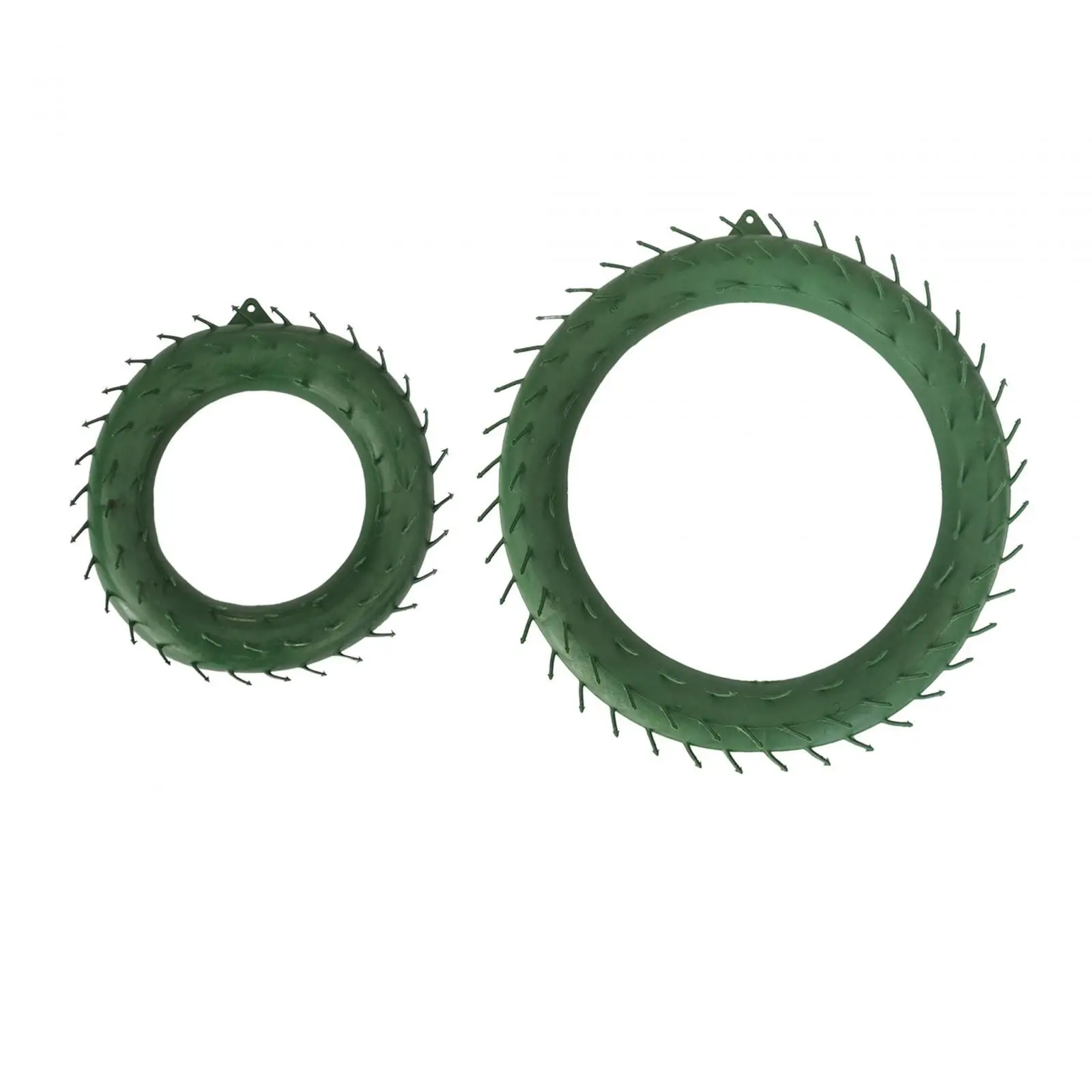 Christmas Round Wreath Making Hoop DIY Circle Wreath Base Accessories for Crafts Sturdy Simple Style Lightweight Green Color