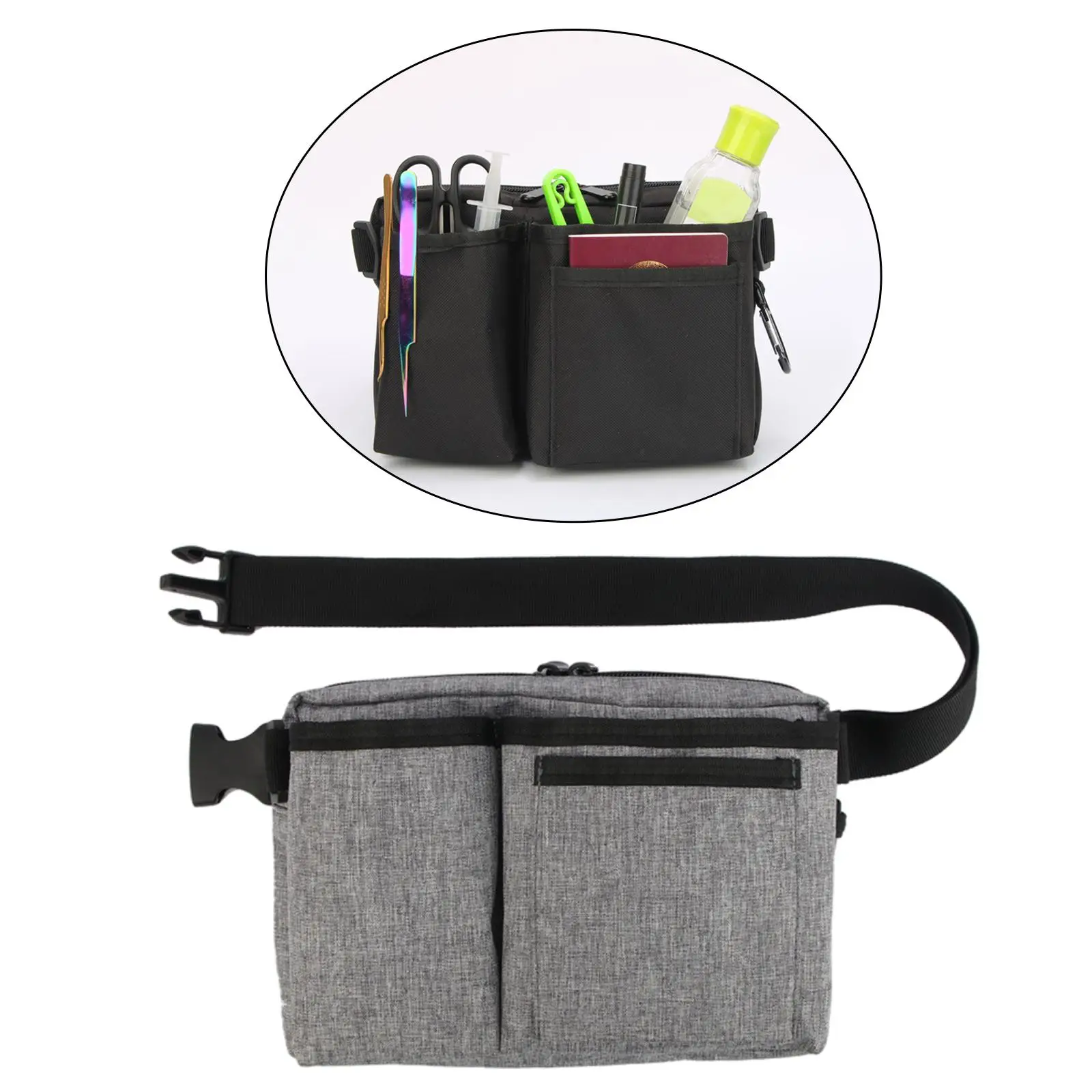 Portable Nurse Fanny Pack Stethoscopes Waist Bag Belt Organizer Bag Outdoors