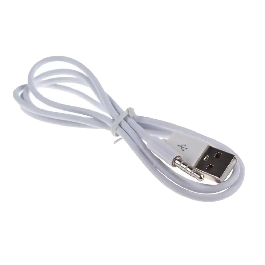 USB 2.0 Charger Interface Male to 3.5mm  Audio Interface Male Adapter Cable for MP3 MP4 PC Gadget Accessories