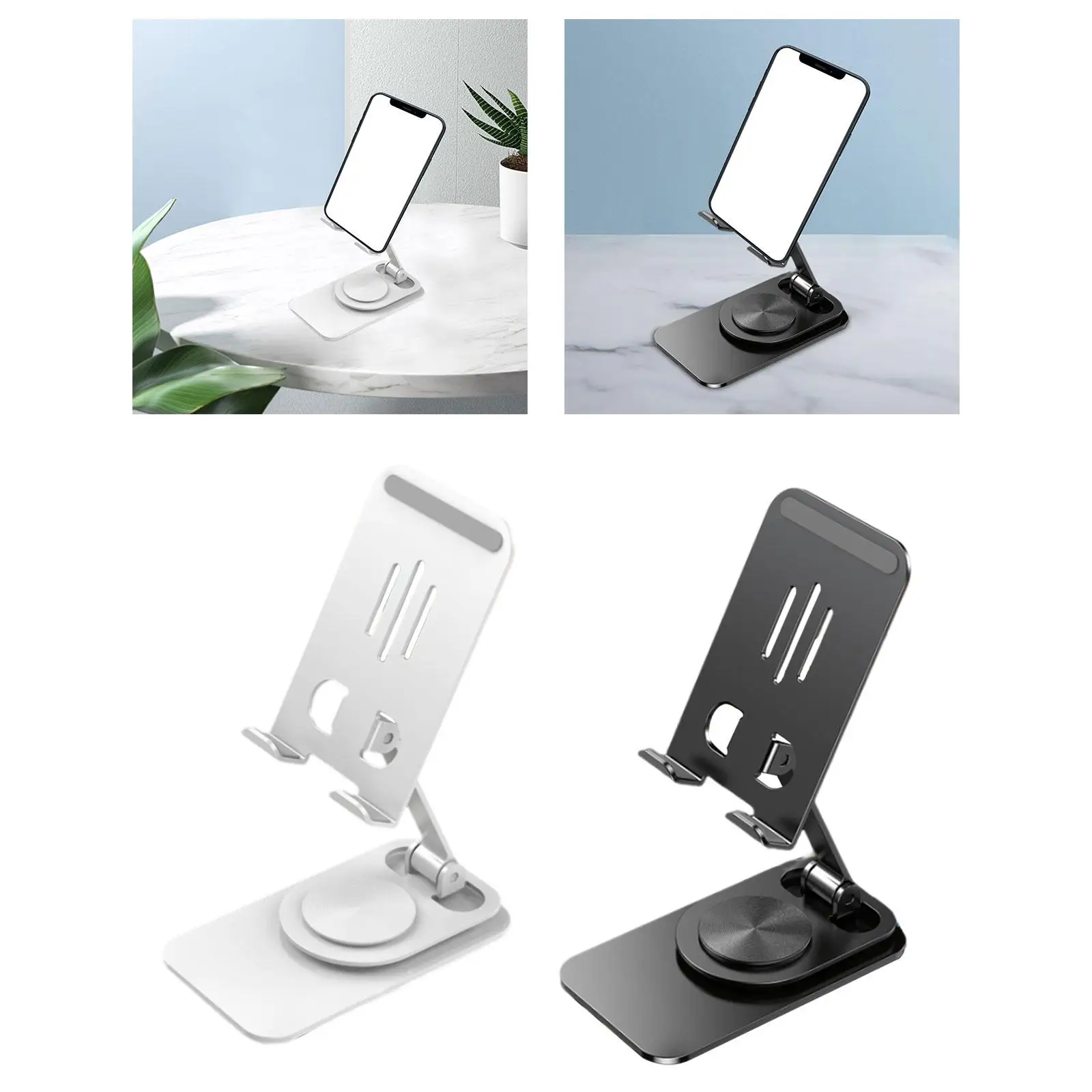 Phone Stand Portable Stable Universal Angle Height Foldable Adjustable Dual Folding Cell Phone Stand for All Phones Tablet