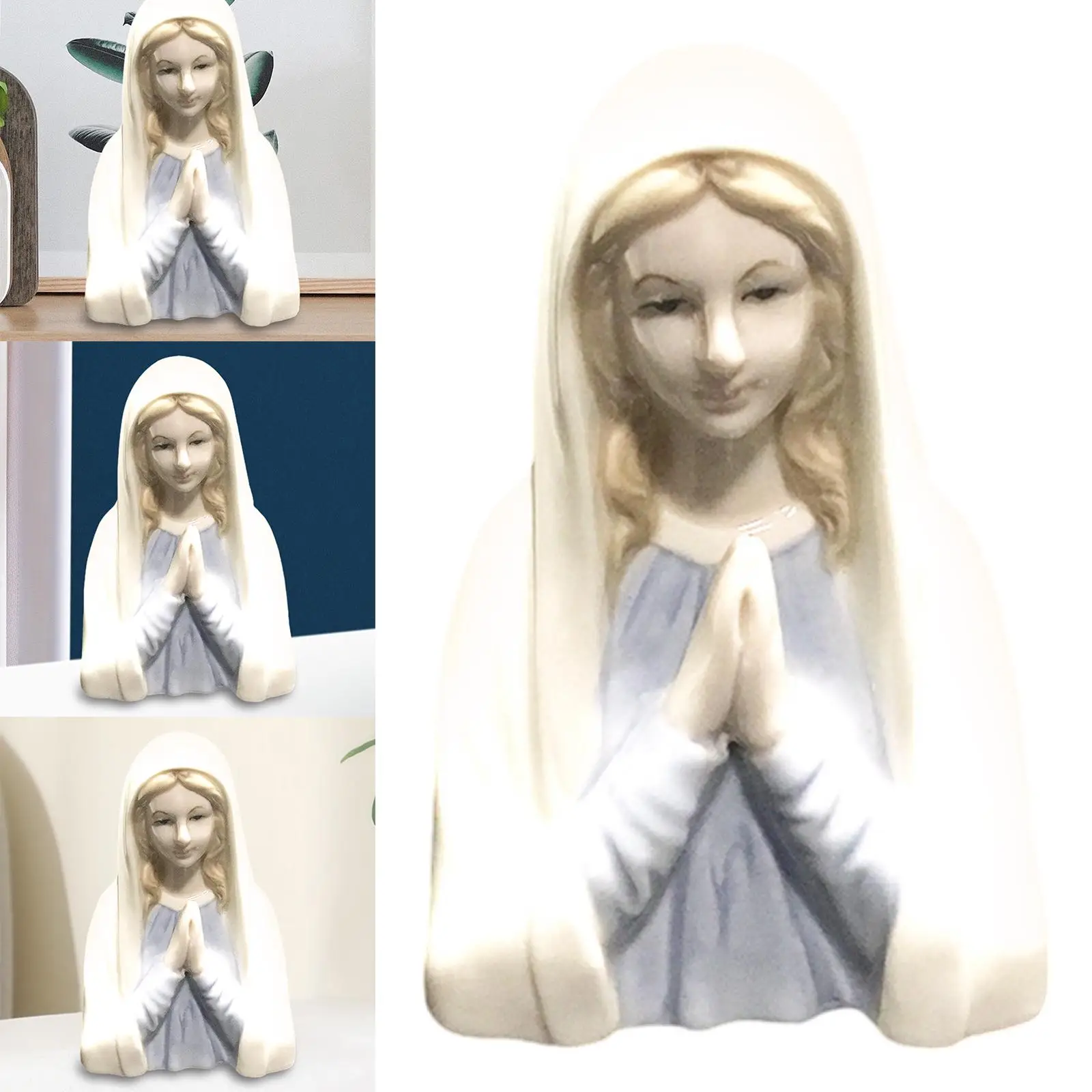 Madonna Statue Sculpture Blessed Virgin Mother Mary Statue for Tabletop Decoration