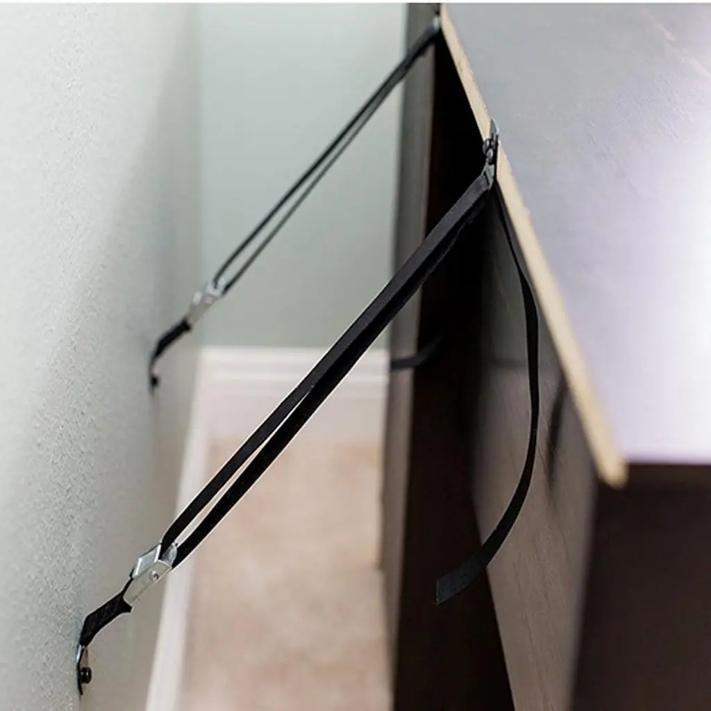 2 x  Furniture Strap Anti Tilting  Tipping, Anti Tip, Hardware Fastener Wall Anchors