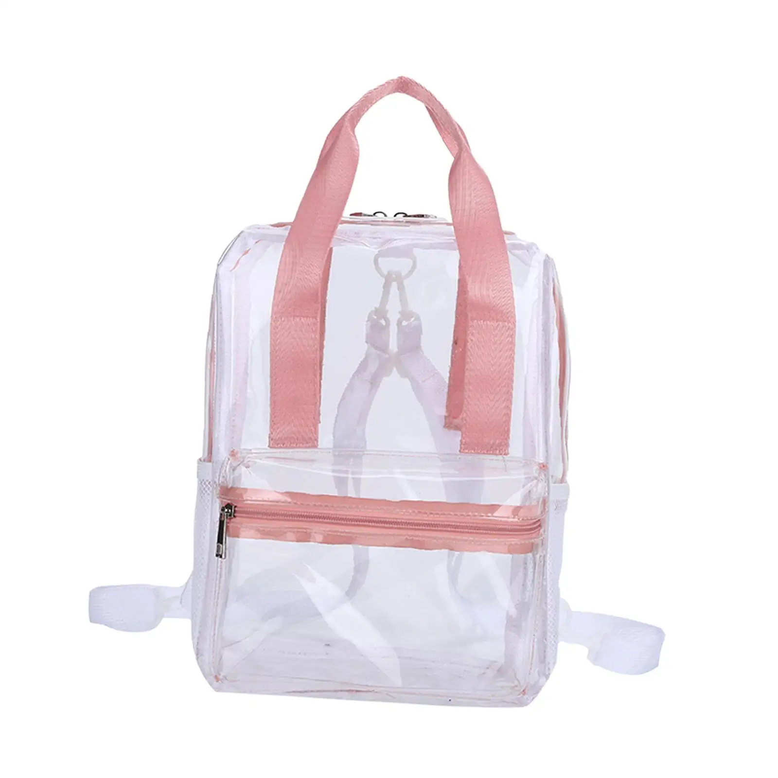 PVC Backpack Girls Boys Large Rucksack with Front Pocket Transparent Bag School for Hiking Outdoor Concert Swimming Sports