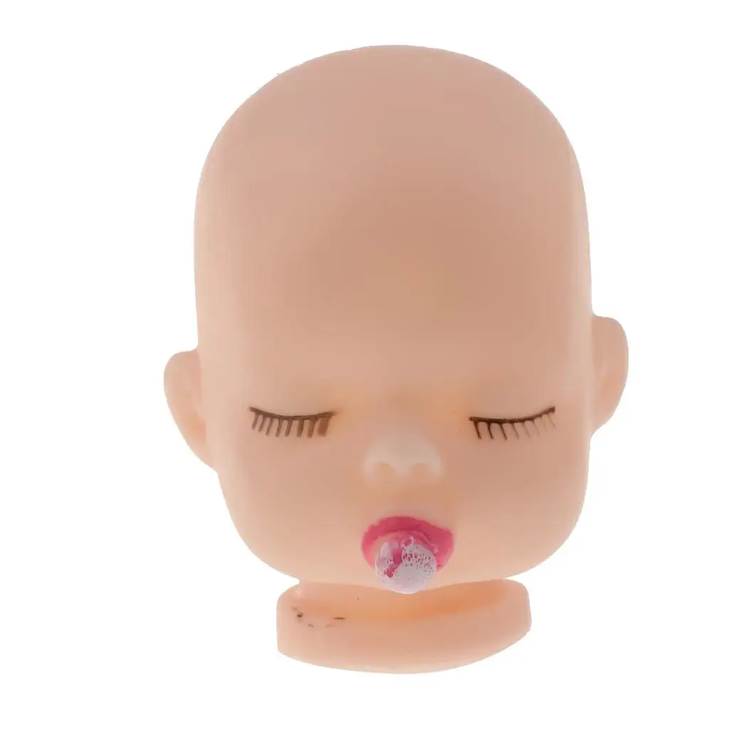 10pcs Cute Sleeping Doll Baby Head for Keychain Keyring Pendant Accessory