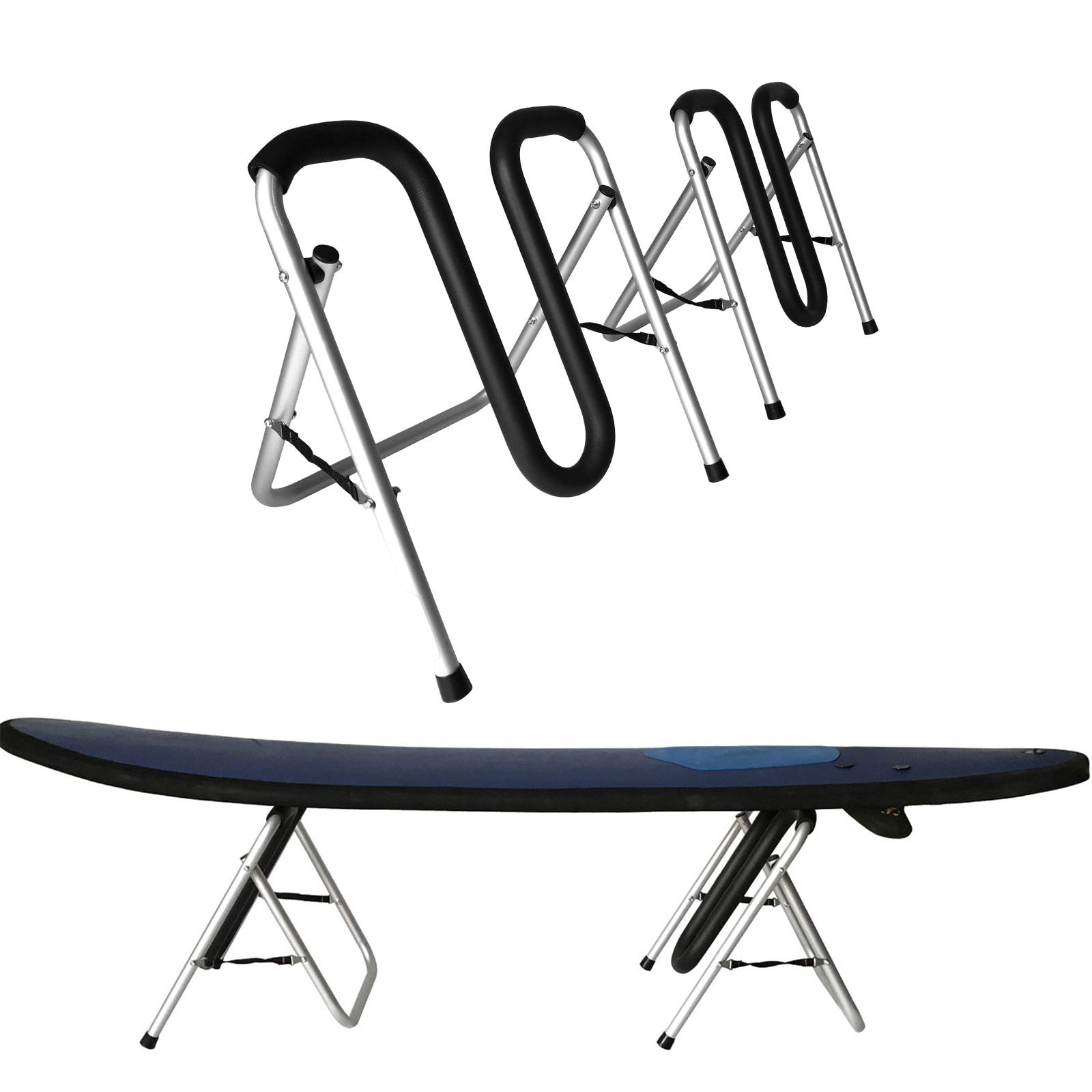 Folding Surf Board Rack Holds Longboards and Shortboards with Foam Protector