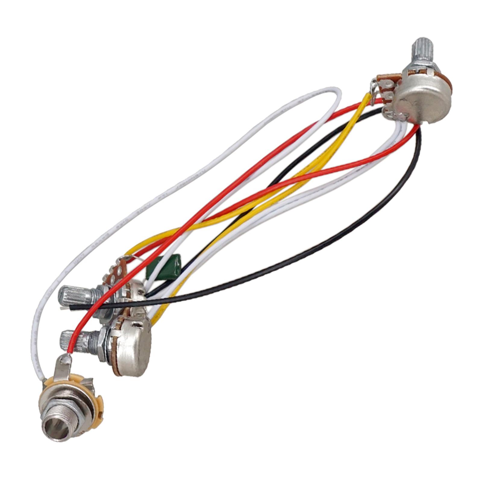 Description Picture 3 of itemElectric Bass Prewired Wiring Harness Set Wire Cable Circuit Bass Parts for Jazz Bass Electric Guitar Replacement Parts