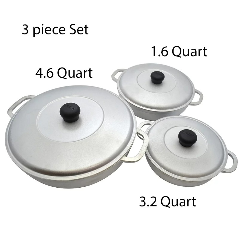 Description Picture 5 of itemImusa 3Pieces Colombian Cast Aluminum Caldero or Dutch Oven Set with Lid
