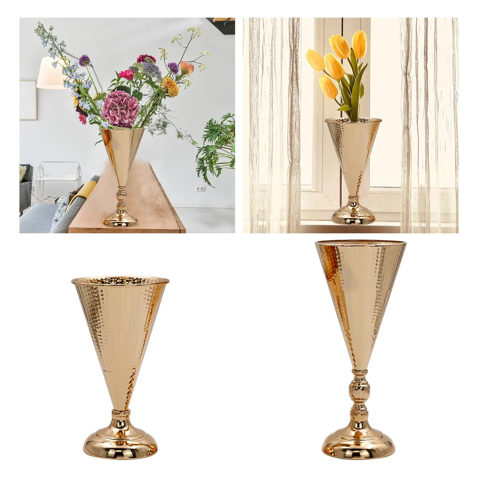 Flower Vase Dried Flower Pot Tabletop Decor Holder Wedding Table Centrepieces for Home Office Wedding Party Holiday Restaurant